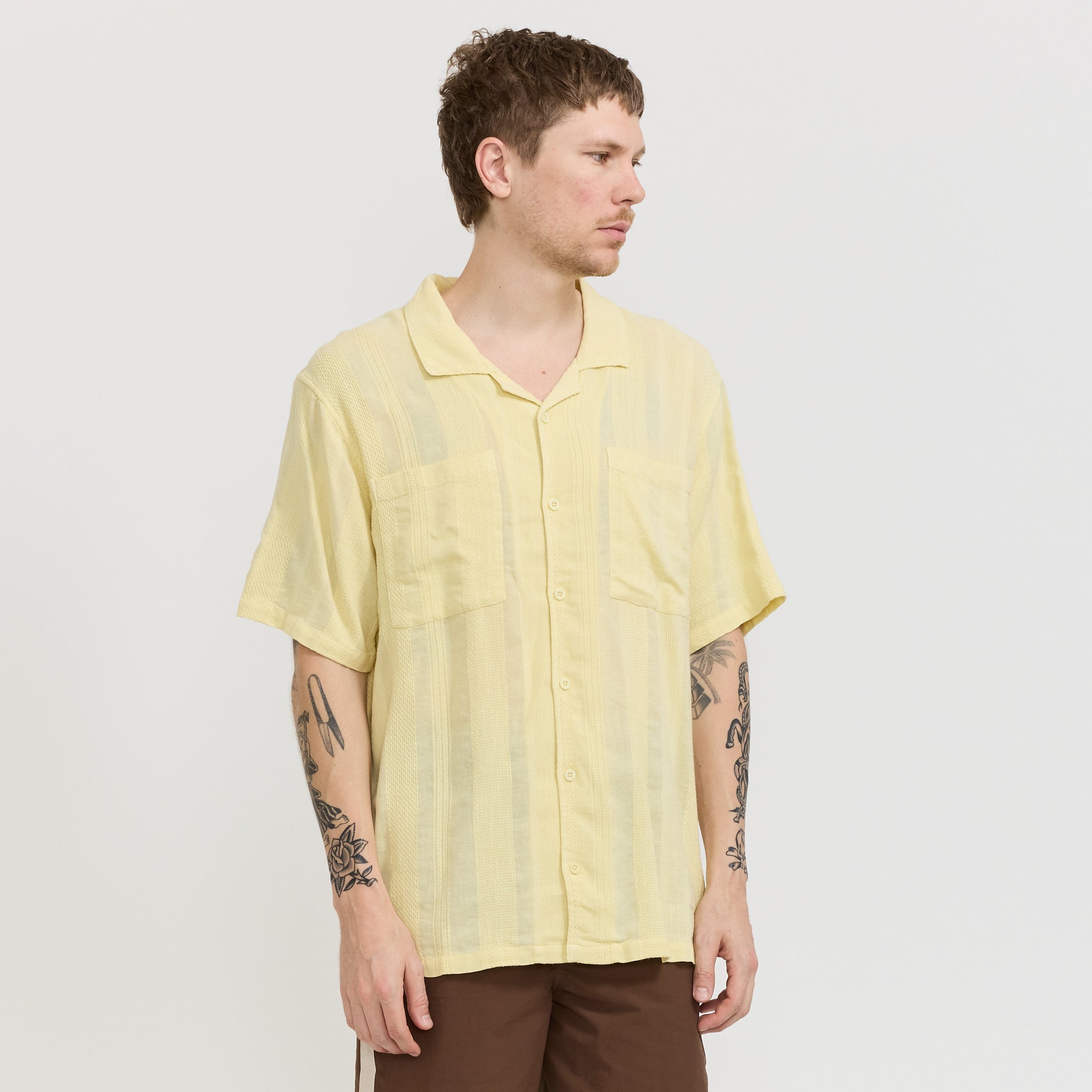 Camp Collar Shirt Light Yellow