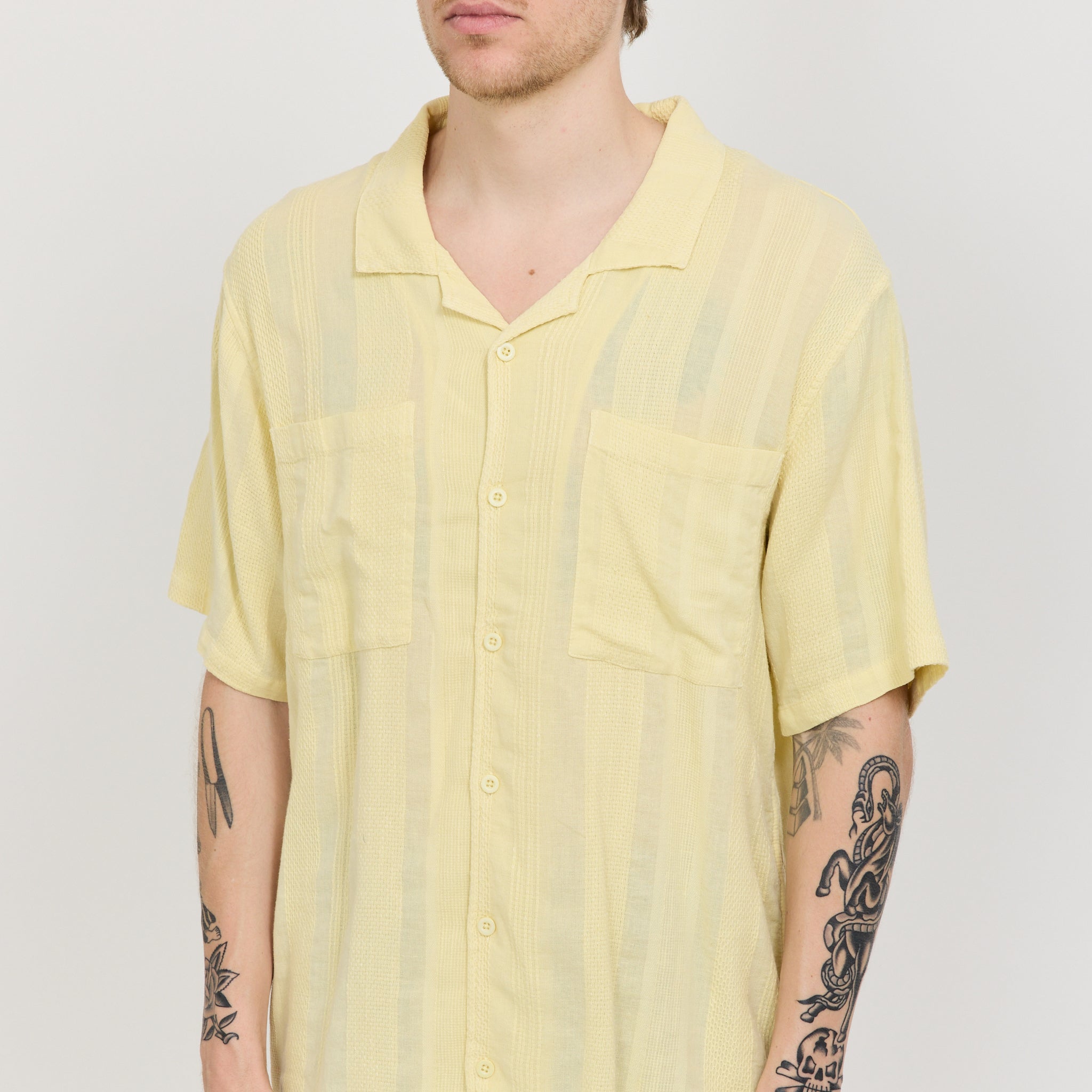 Camp Collar Shirt Light Yellow