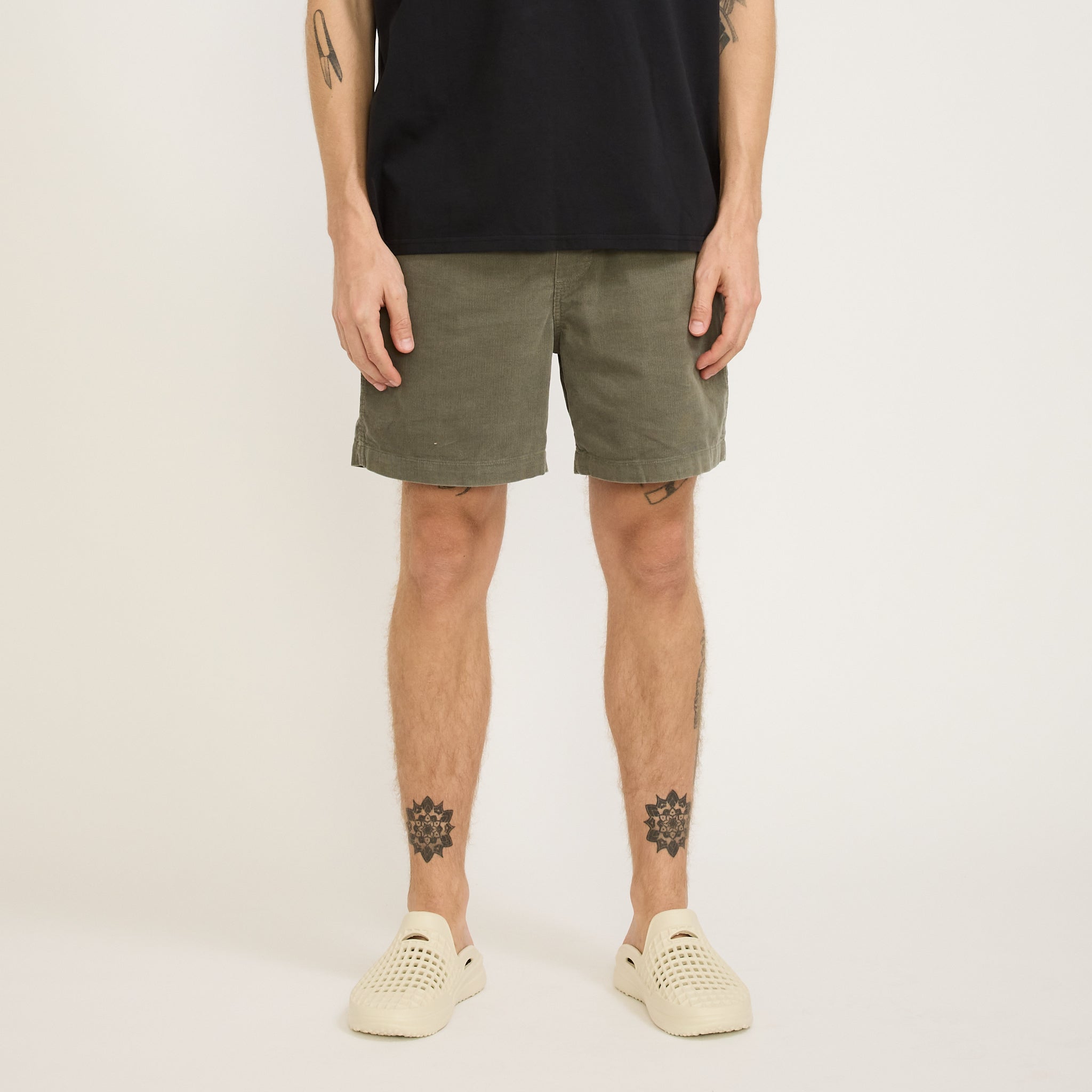Cord Shorts Grey