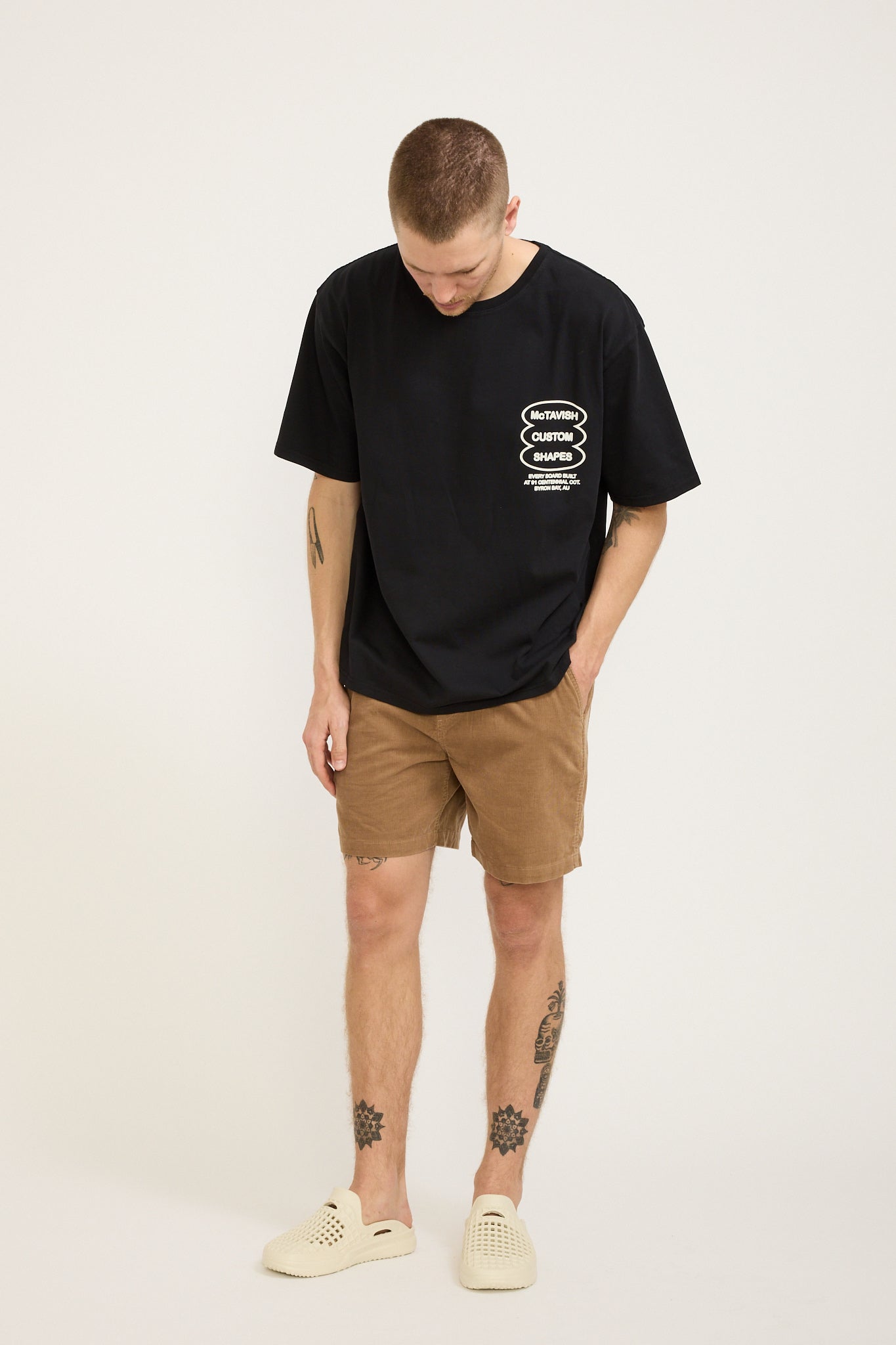 McTavish | Cord Shorts Dark Tan | Maplestore