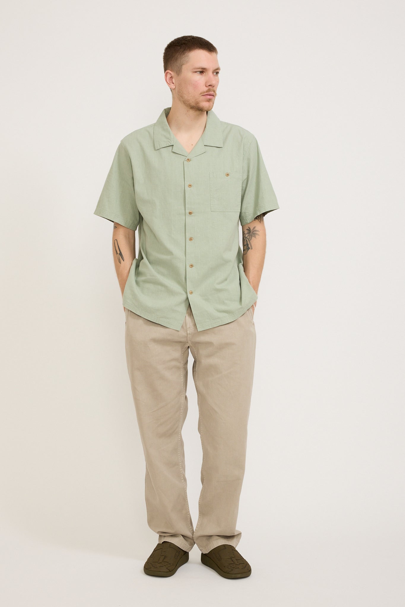 McTavish | Everyday Hemp Shirt Light Green | Maplestore