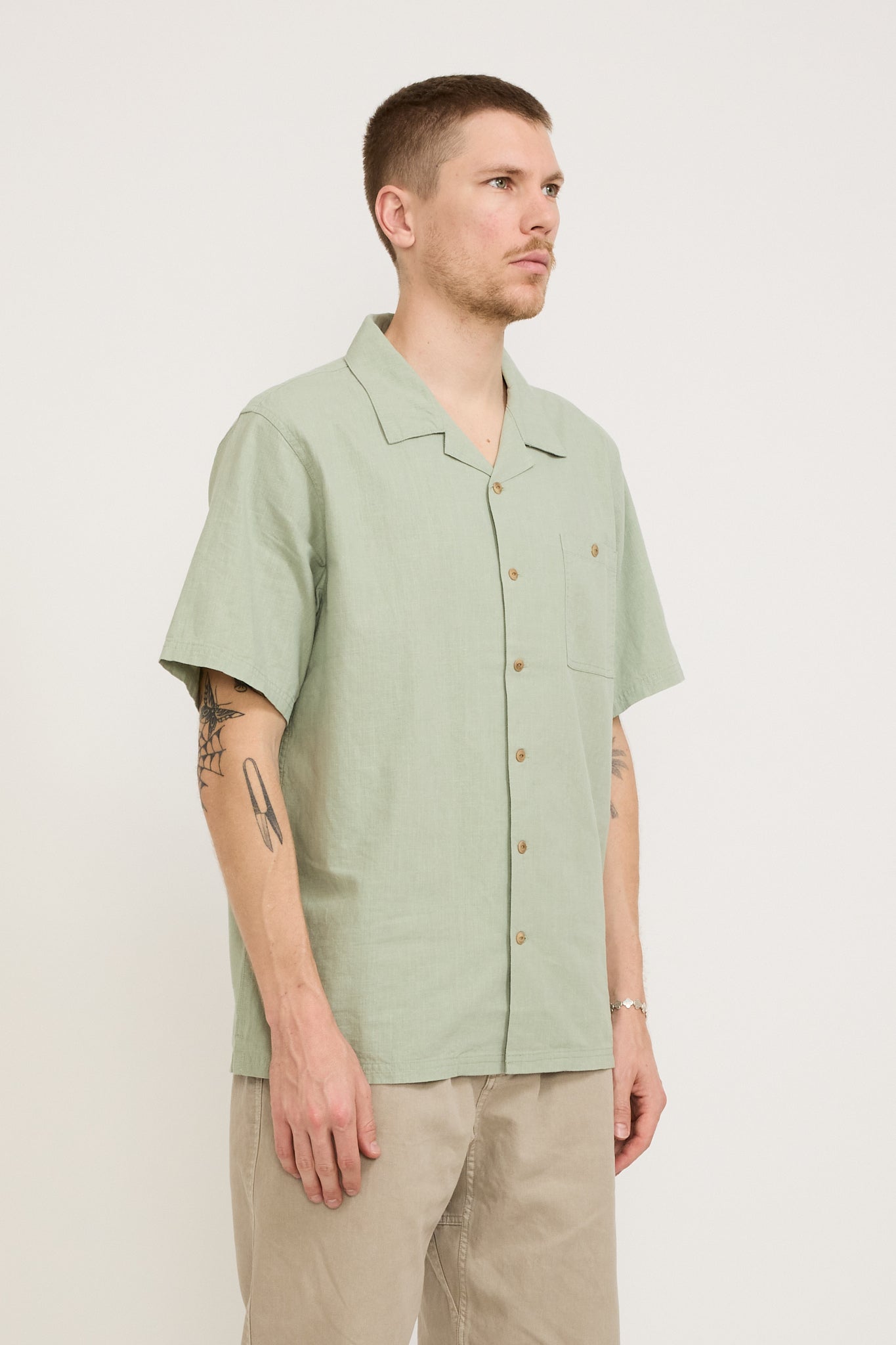 McTavish | Everyday Hemp Shirt Light Green | Maplestore