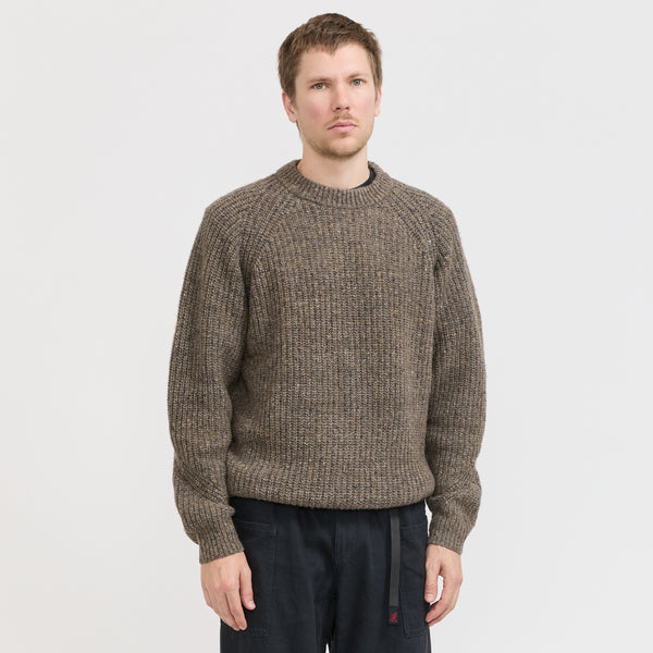 Fisherman Knit Brown Multi | Warm, Light & Soft Sweater | Maplestore