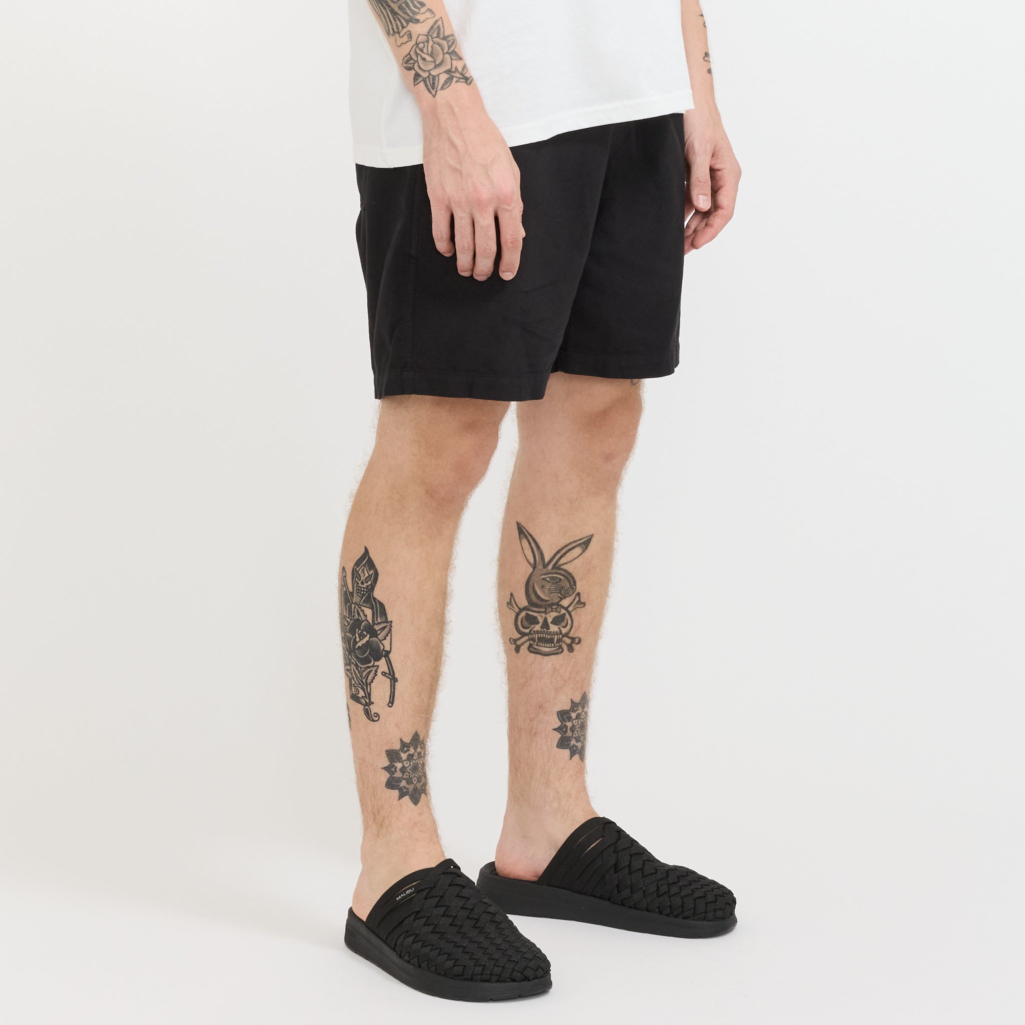 Linen Shorts Black