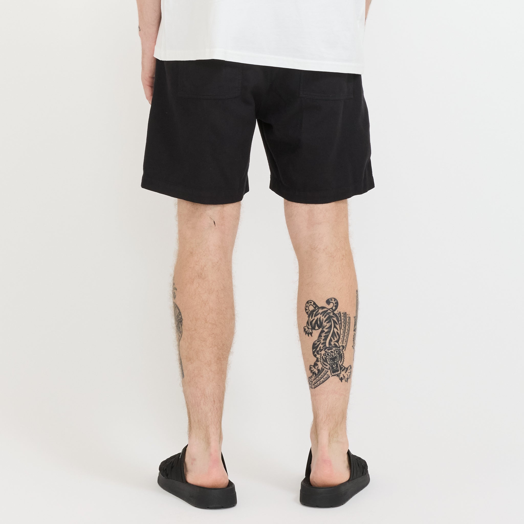 Linen Shorts Black