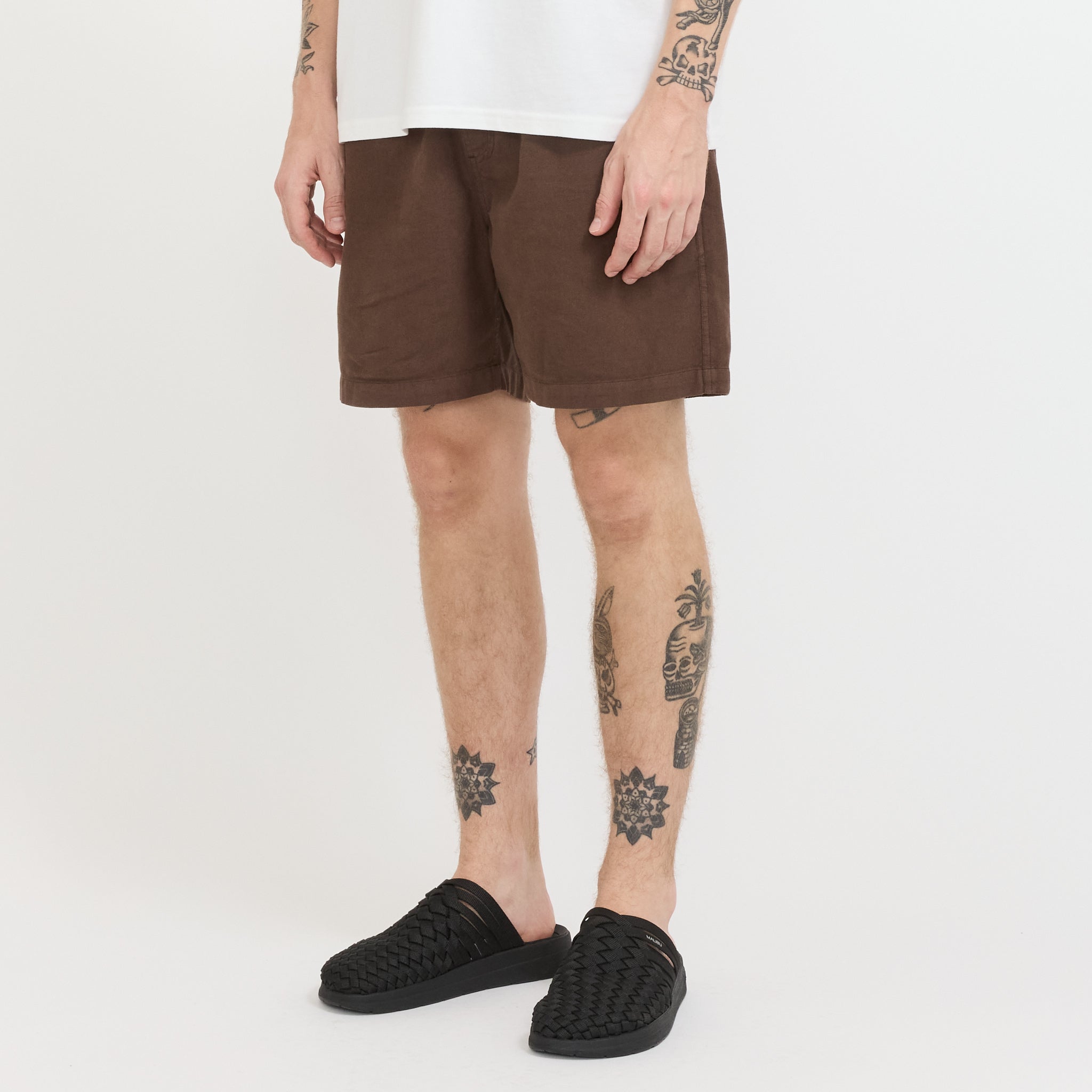 Linen Shorts Brown