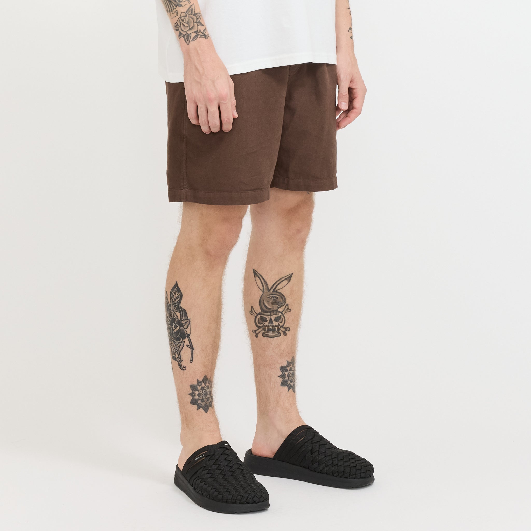 Linen Shorts Brown