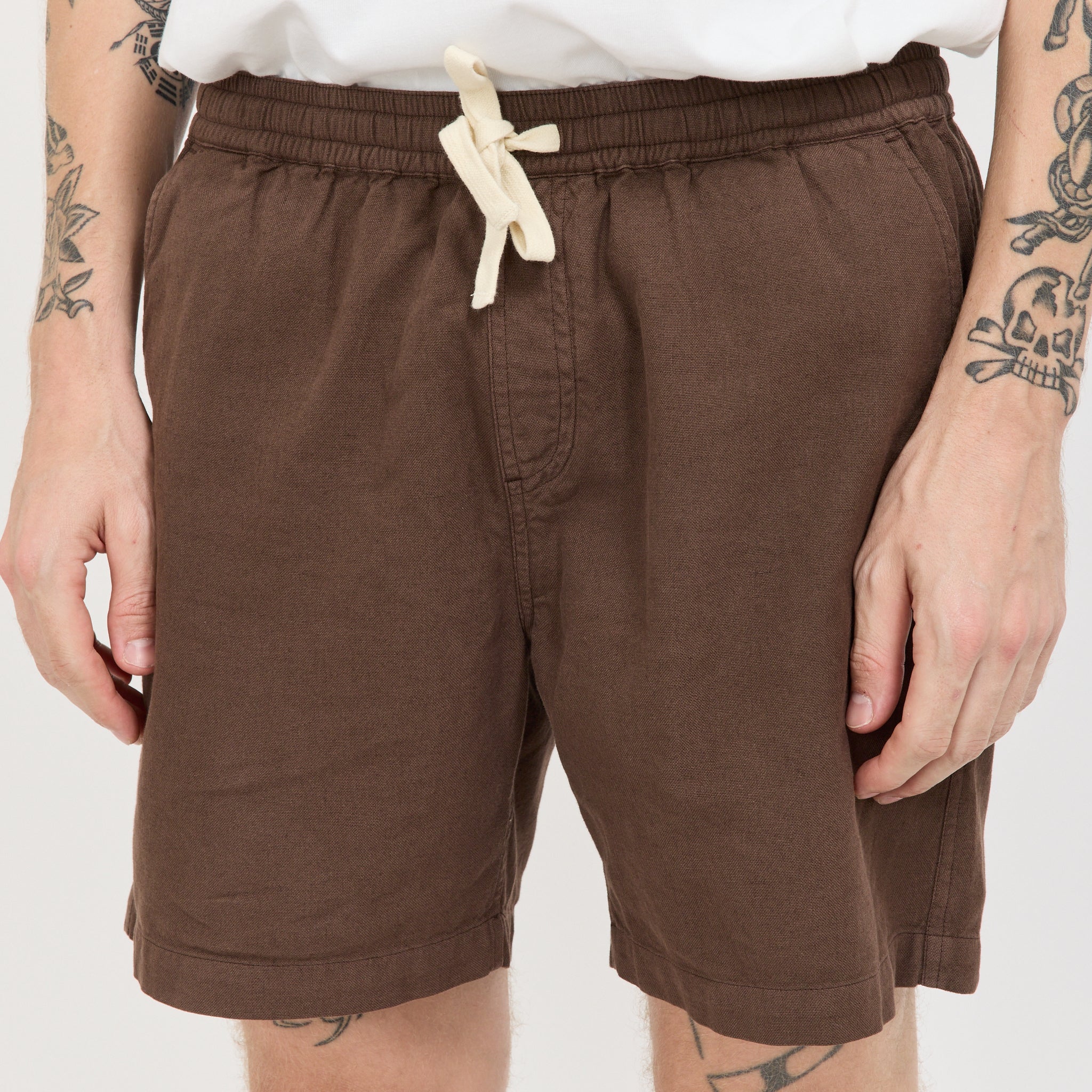 Linen Shorts Brown