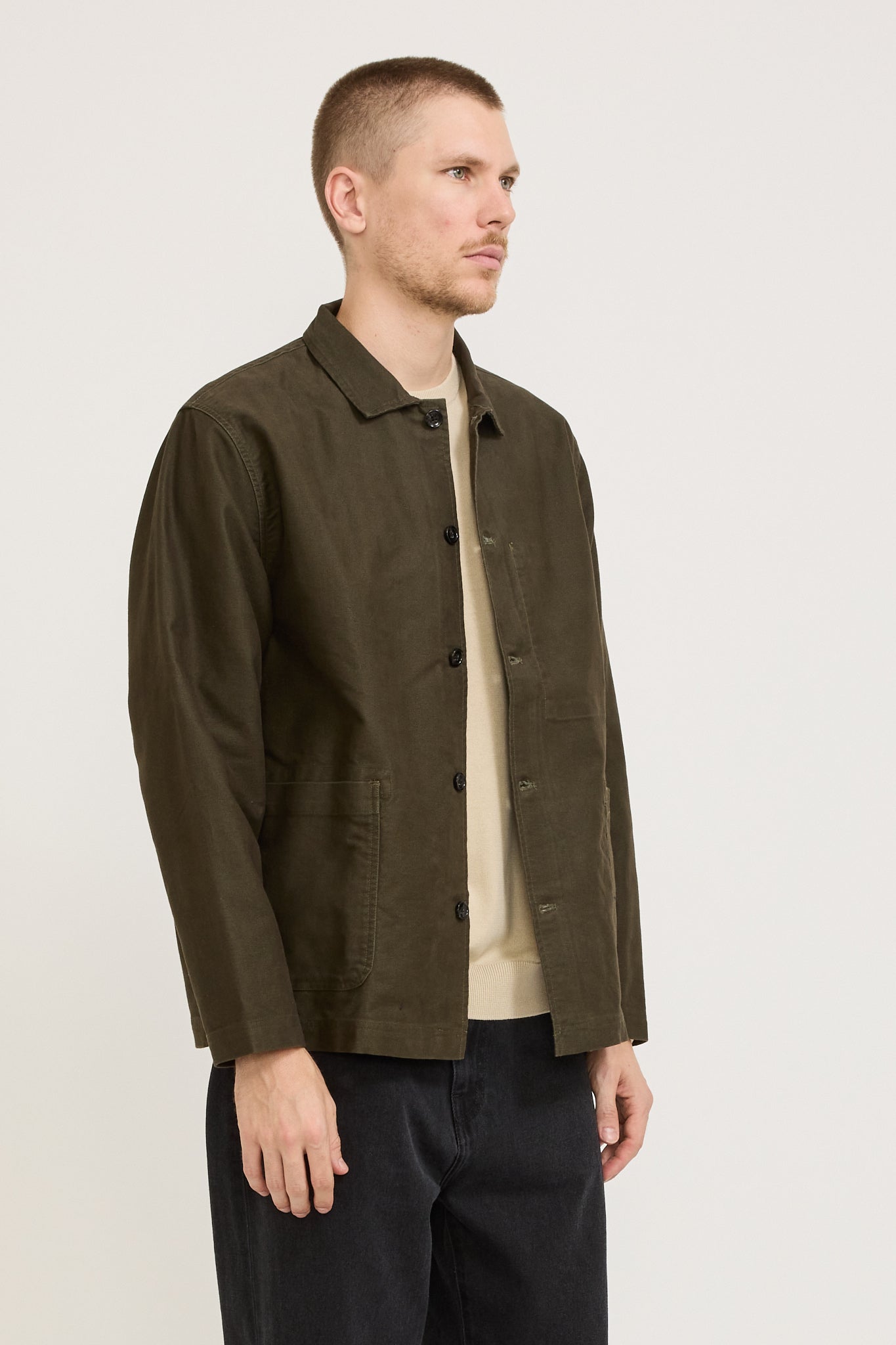 Moleskin Worker Jacket Dark Green