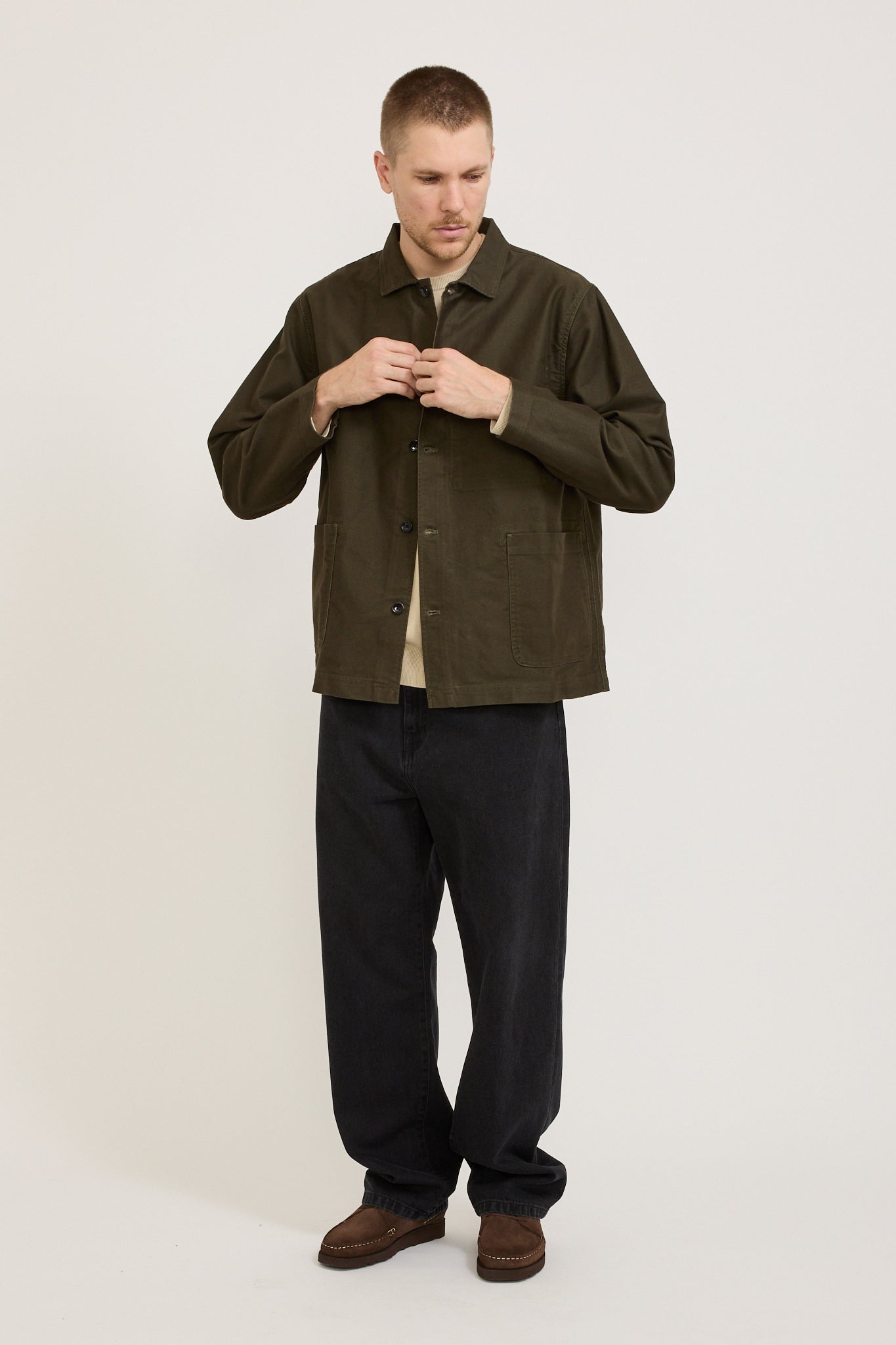 Moleskin Worker Jacket Dark Green