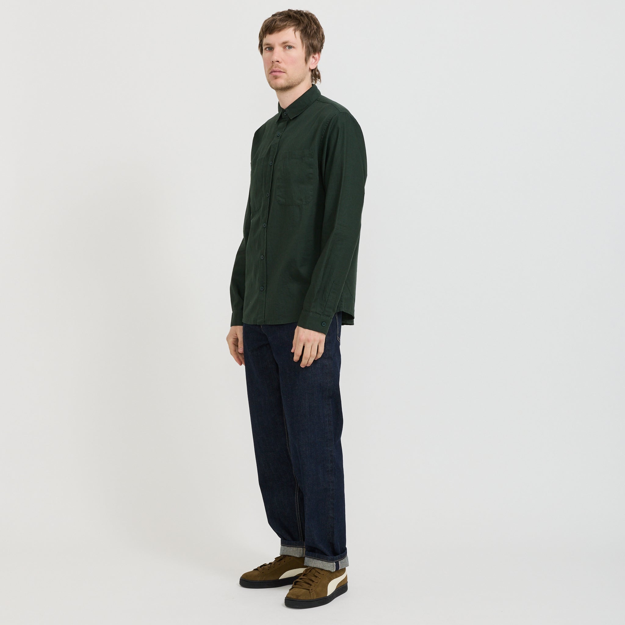Original Long Sleeve Shirt Dark Green
