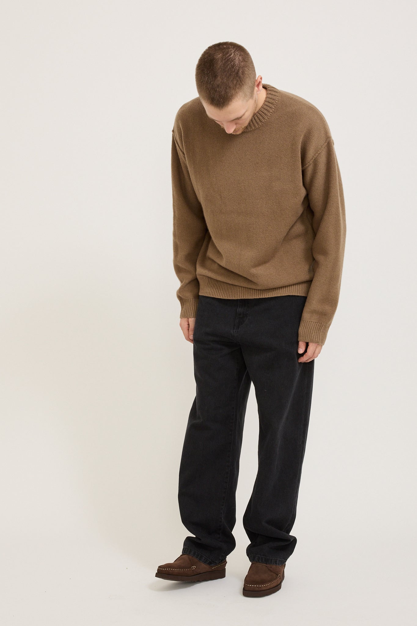 Reverse Seam Knit Dark Tan