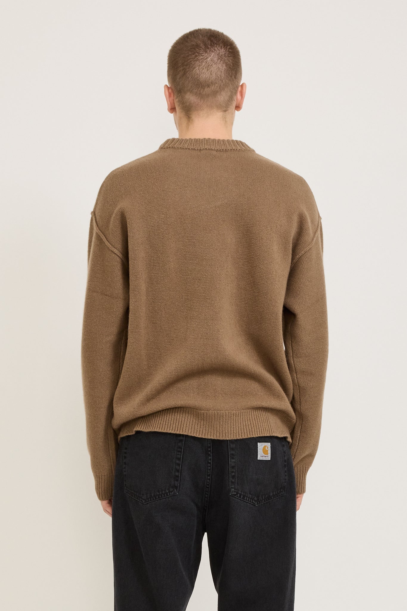 Reverse Seam Knit Dark Tan