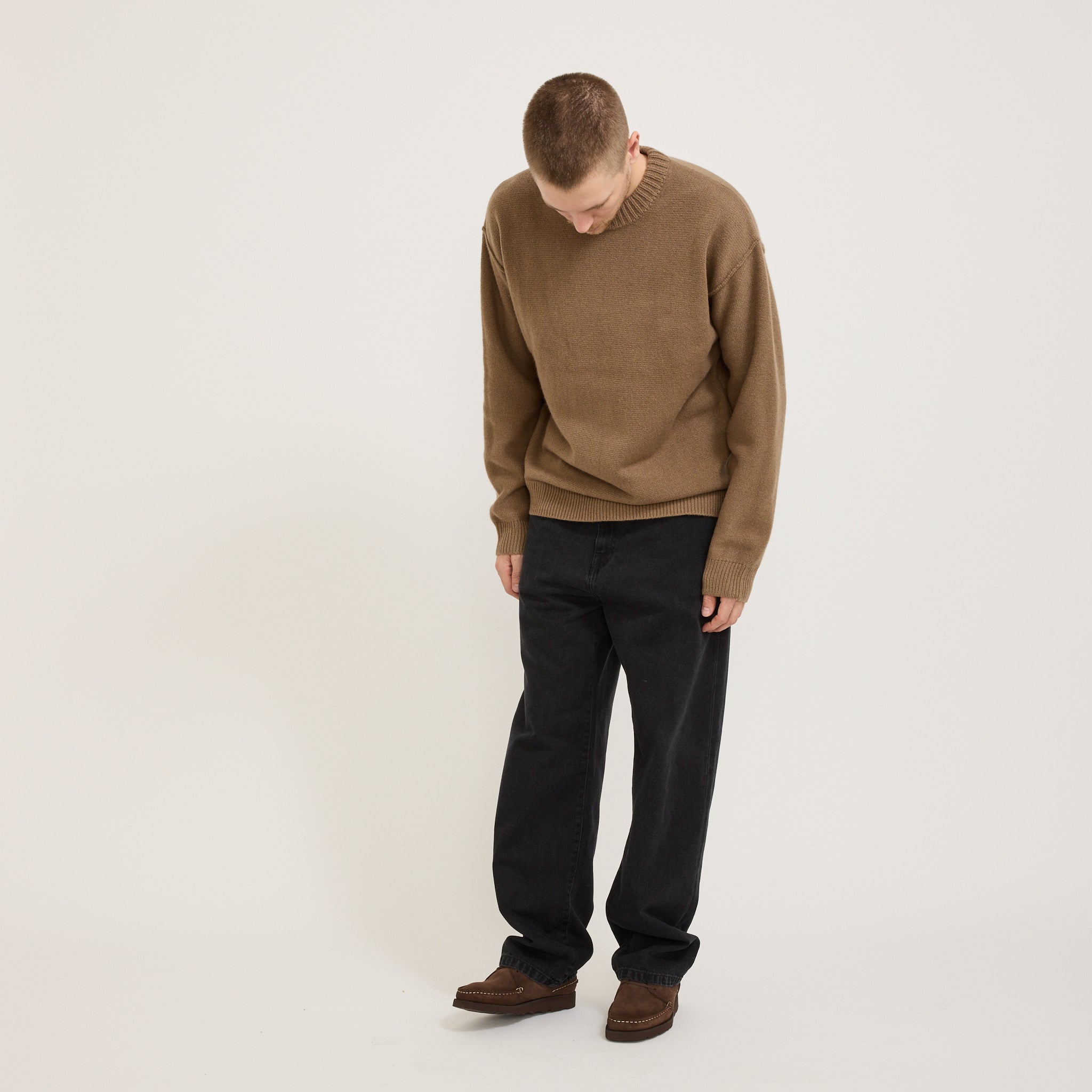 Reverse Seam Knit Dark Tan