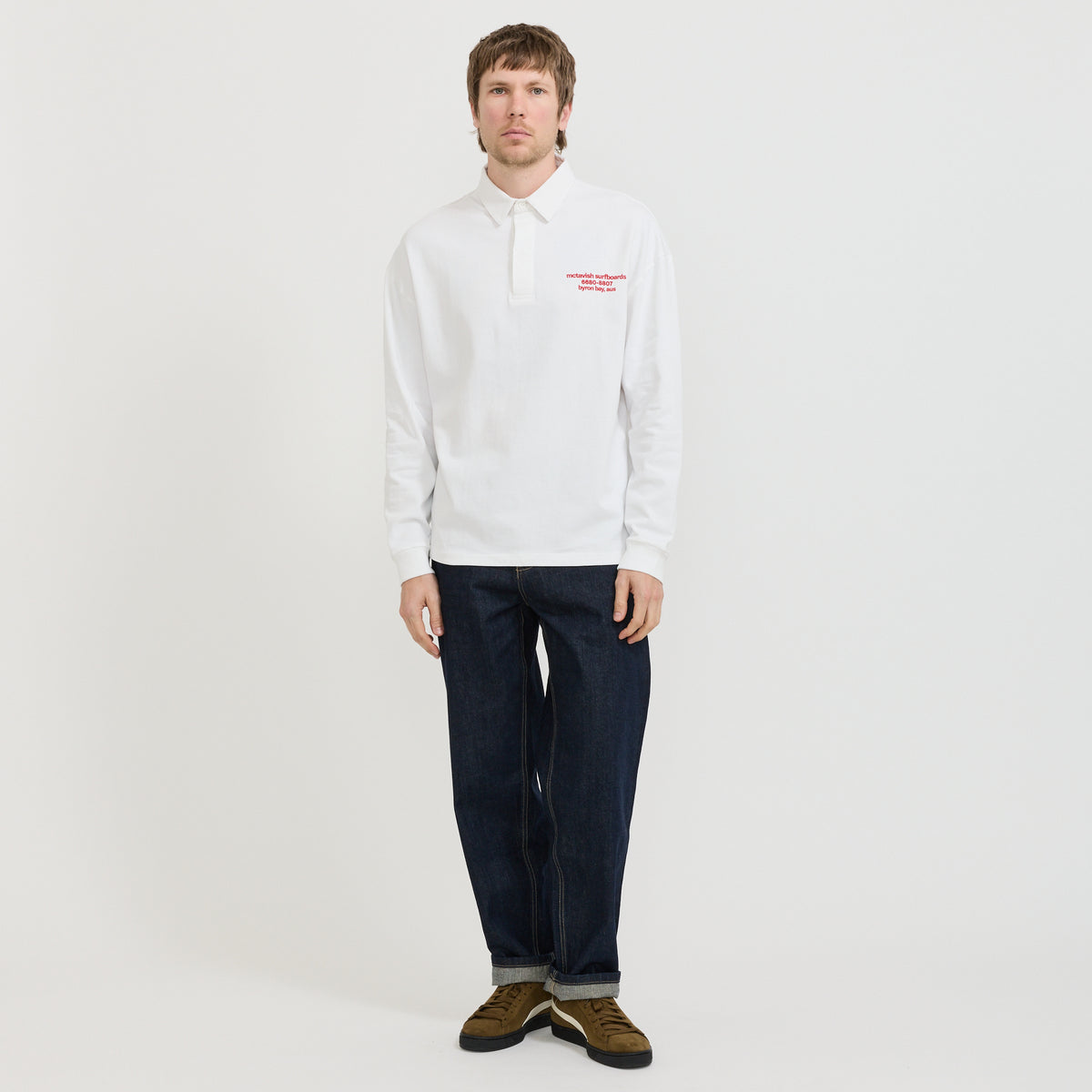 Rugby Polo White