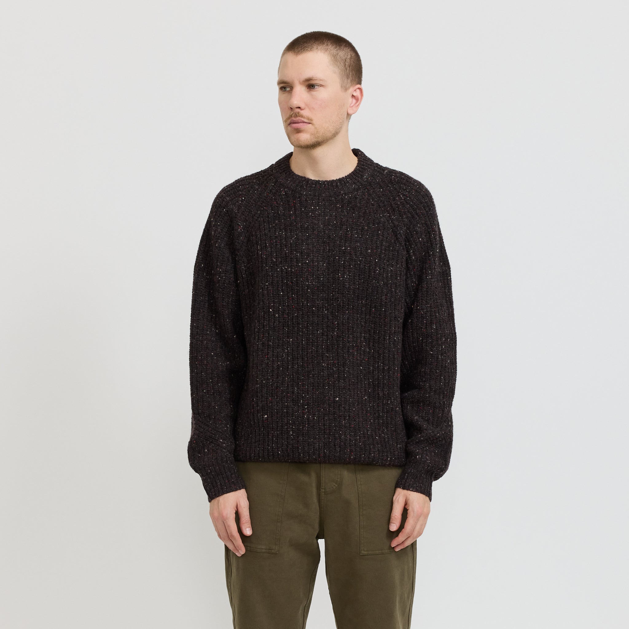 Speckled Fisherman Knit Charcoal