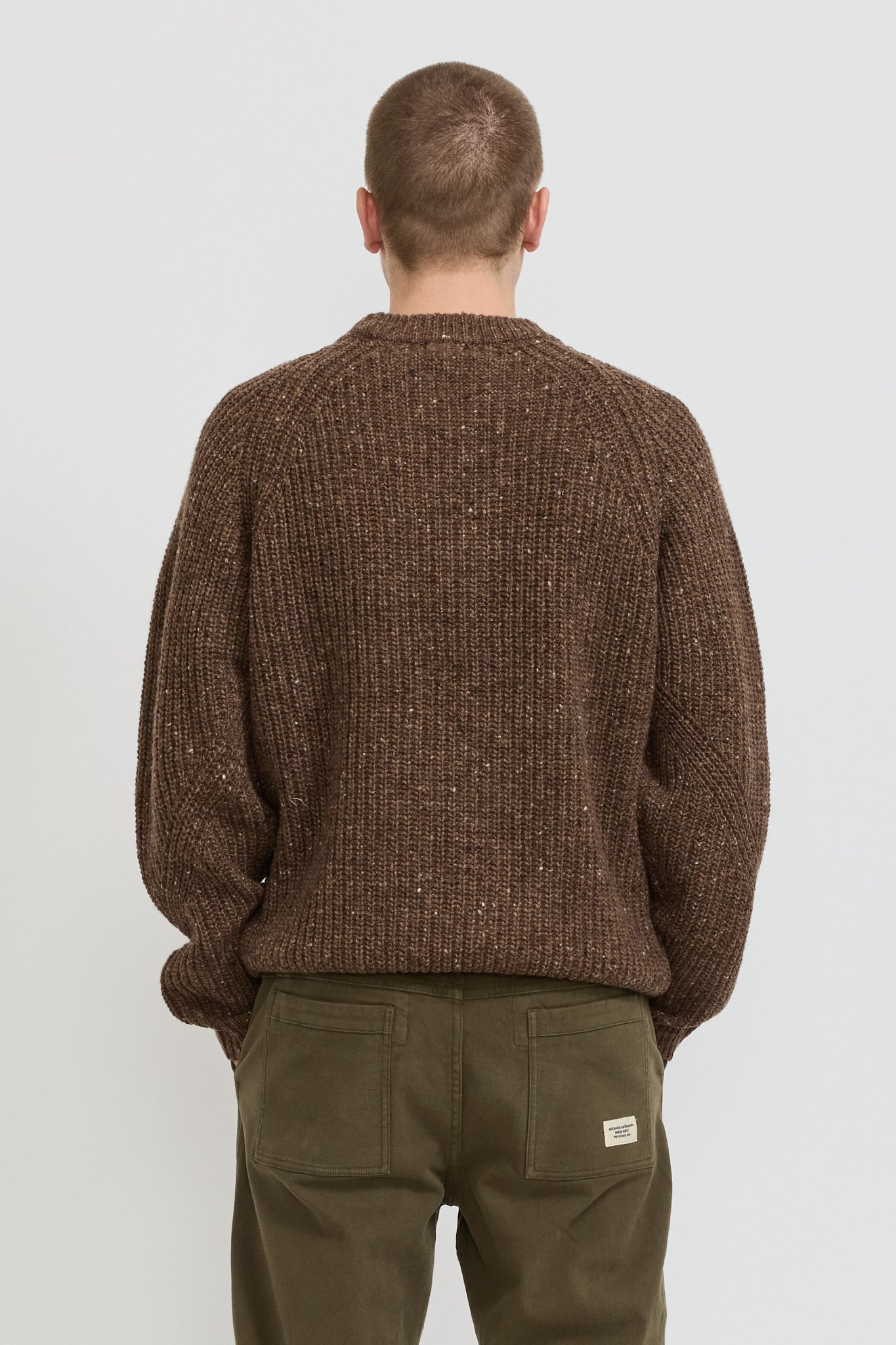 Speckled Fisherman Knit Brown