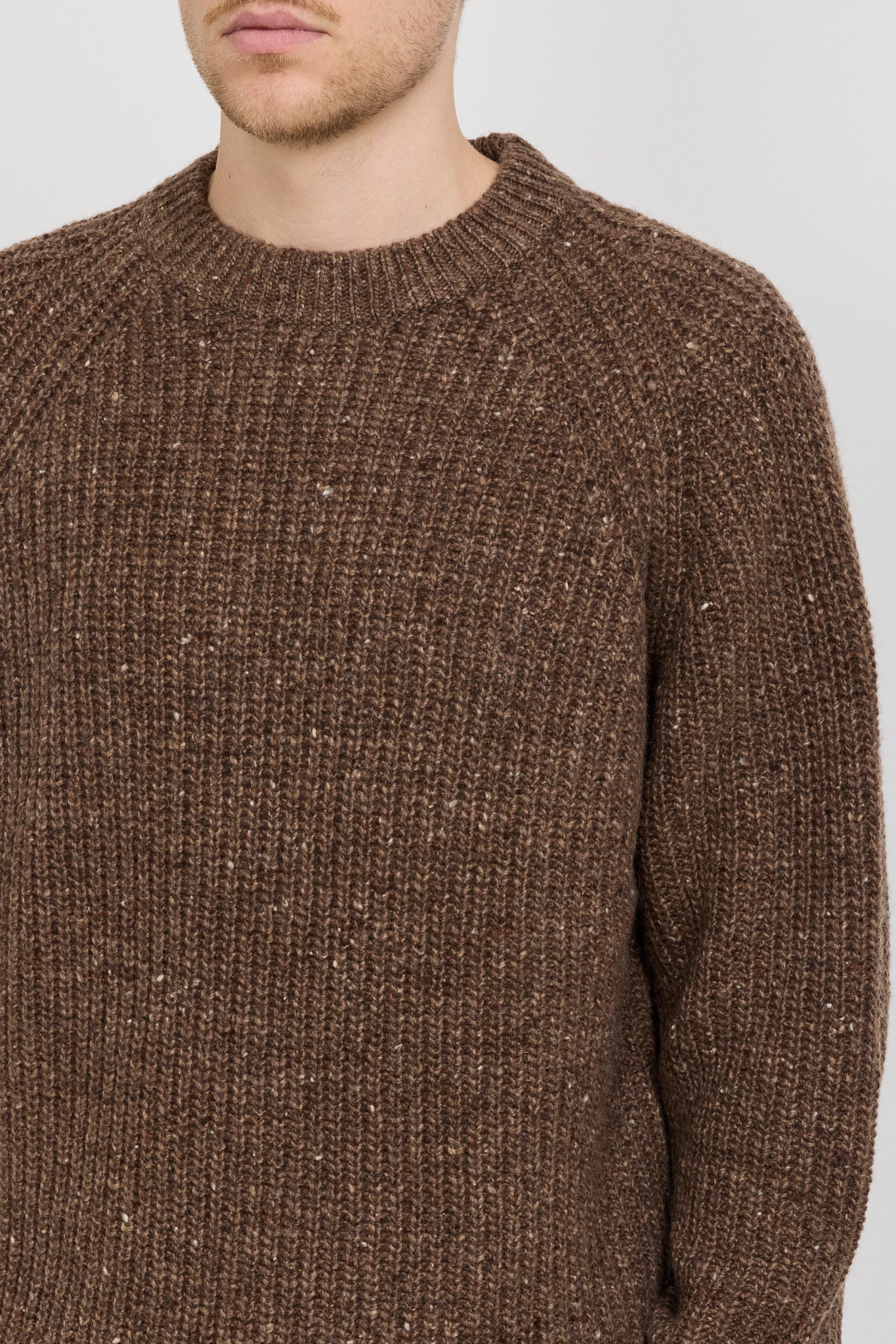 Speckled Fisherman Knit Brown