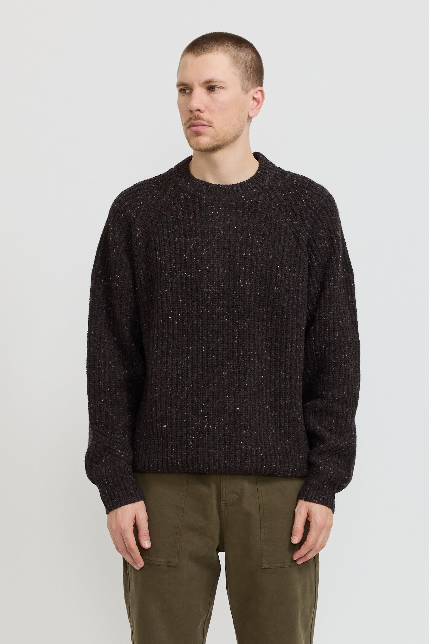 Speckled Fisherman Knit Charcoal