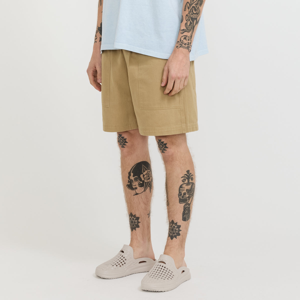 Twill Shorts Tan