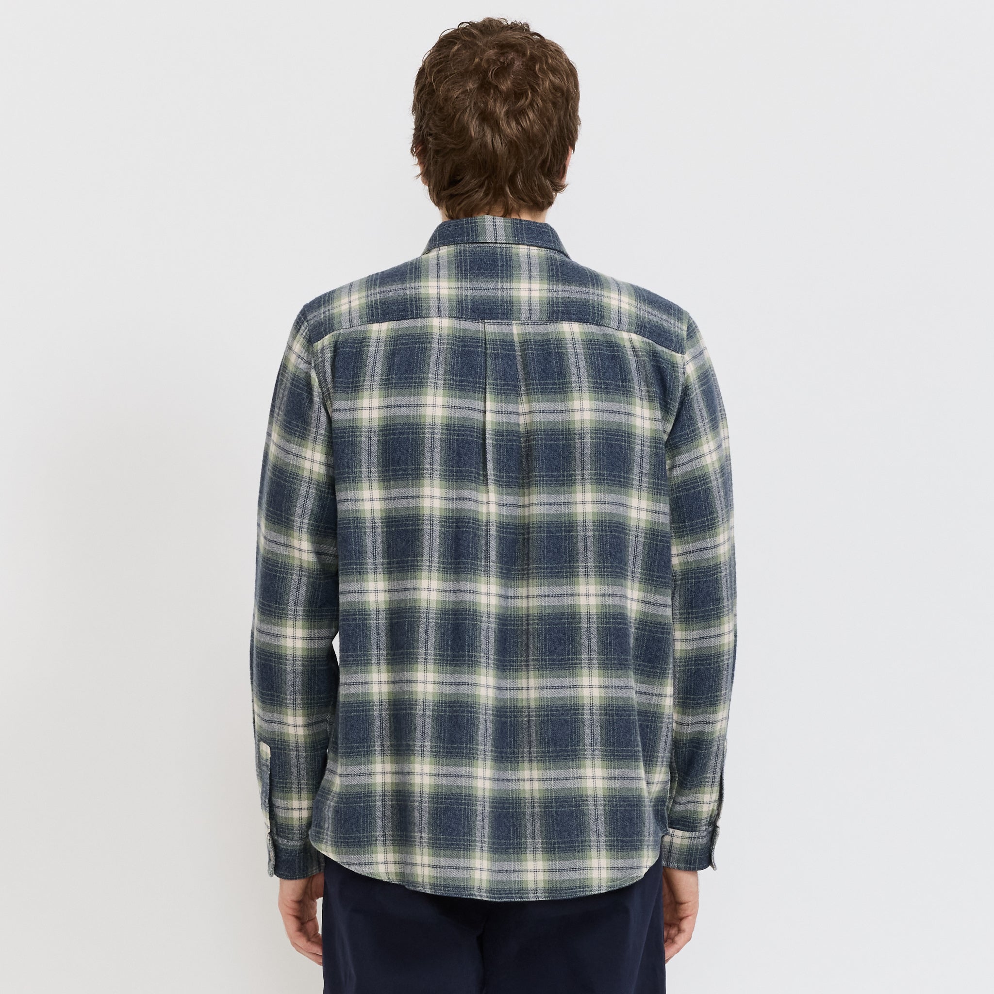 McTavish | Twin Pocket Flannel Shirt Blue Multi | Maplestore
