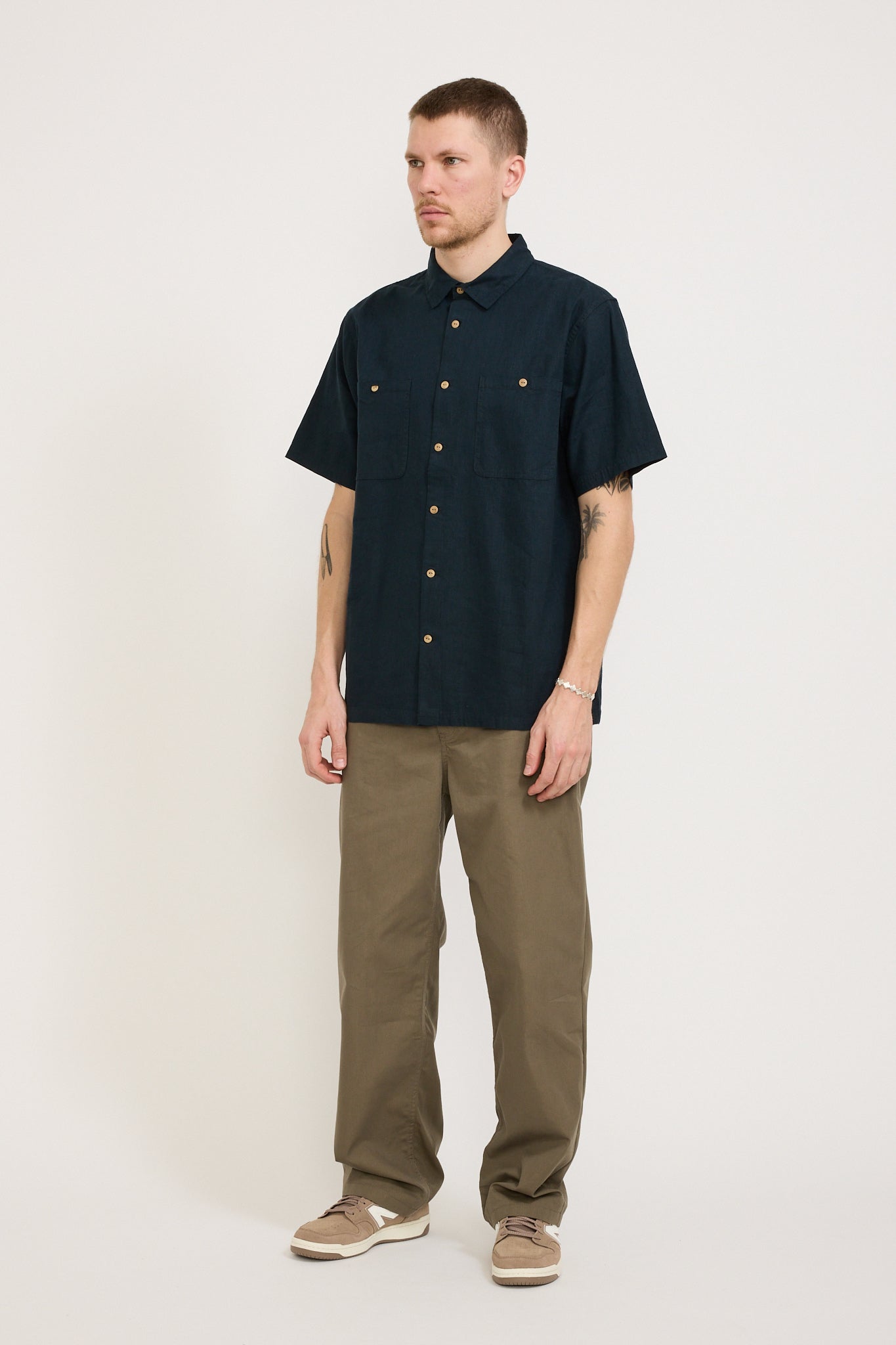 McTavish | Twin Pocket Hemp Shirt Blue | Maplestore