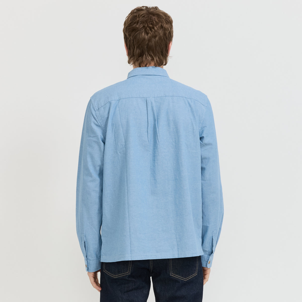 Twin Pocket Long Sleeve Shirt Light Blue