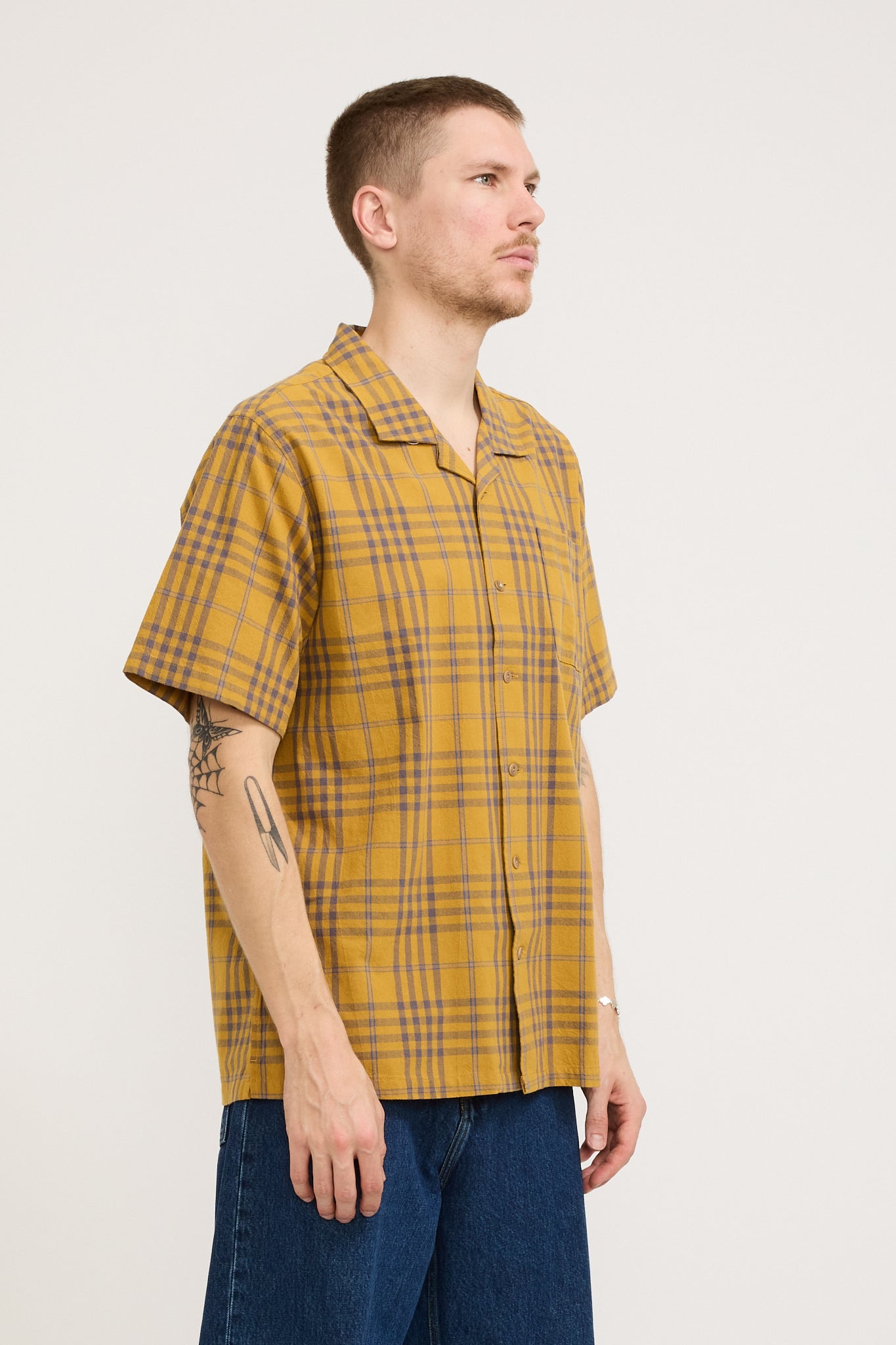 McTavish | Washed Camp Collar Shirt Yellow Multi | Maplestore