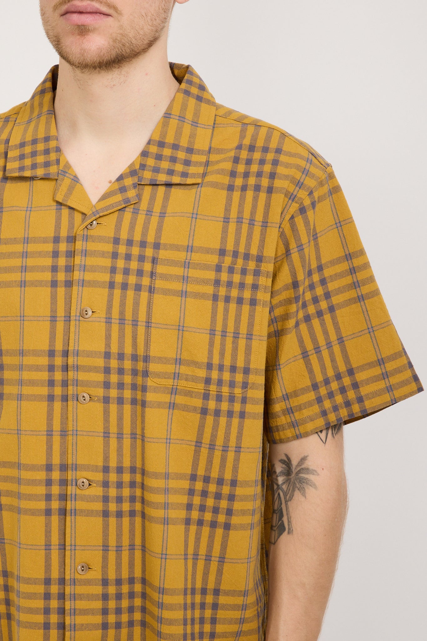 McTavish | Washed Camp Collar Shirt Yellow Multi | Maplestore