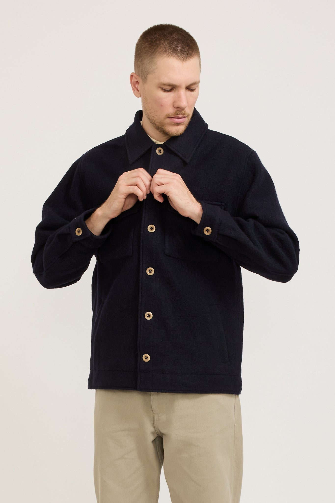 Wool Jacket Dark Blue