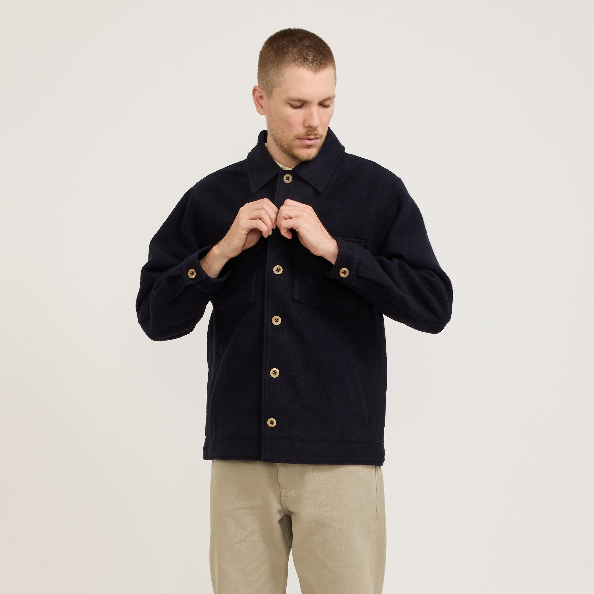 Wool Jacket Dark Blue
