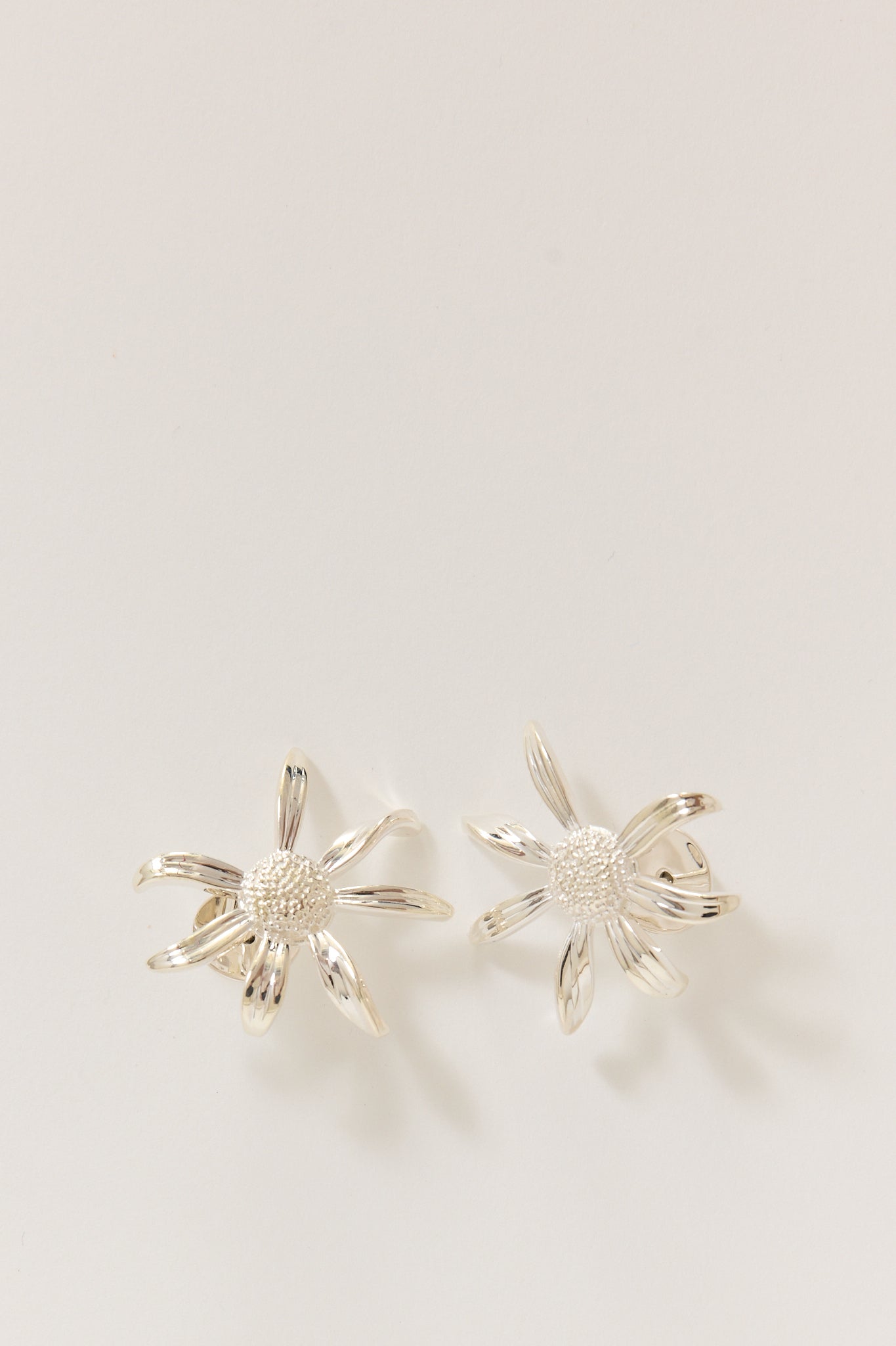 Daisy Earrings Large Sterling Silver