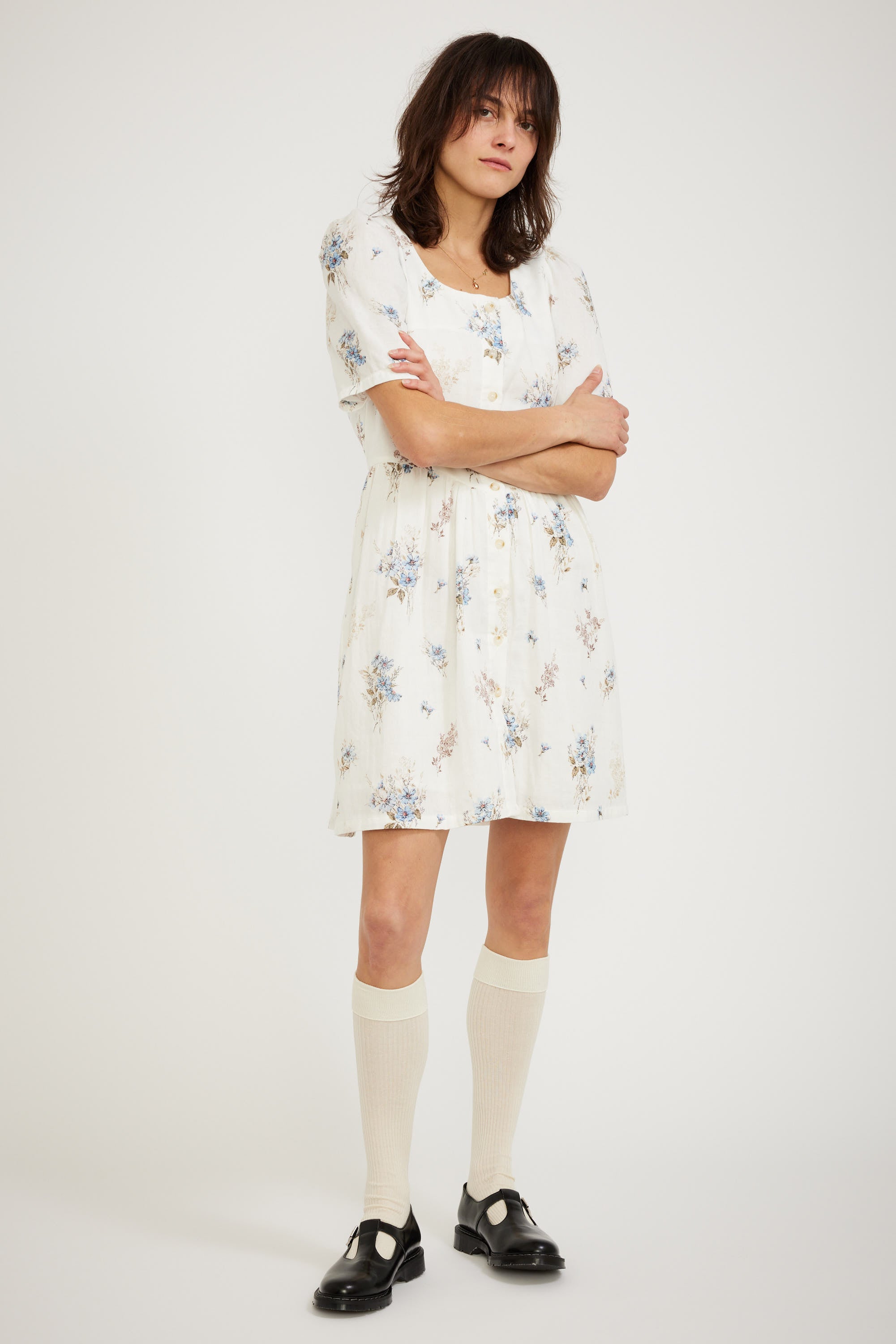 Meadows | Sasa Dress Blue Daisy | Maplestore