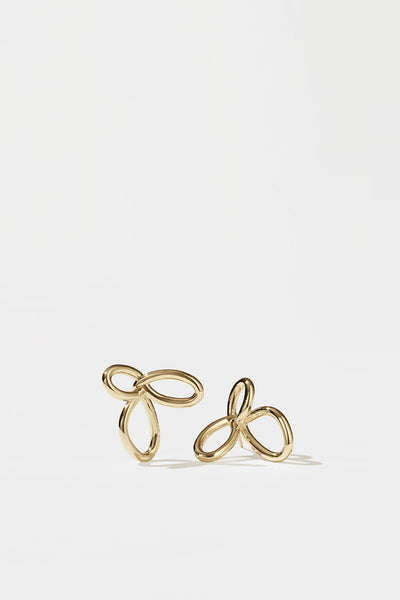 Meadowlark | Flower Earrings Medium Gold Plated | Maplestore