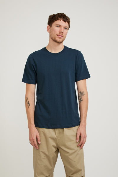 Merz B Schwanen | 1940s Loopwheeled Relaxed T-Shirt Mineral Blue | Maplestore
