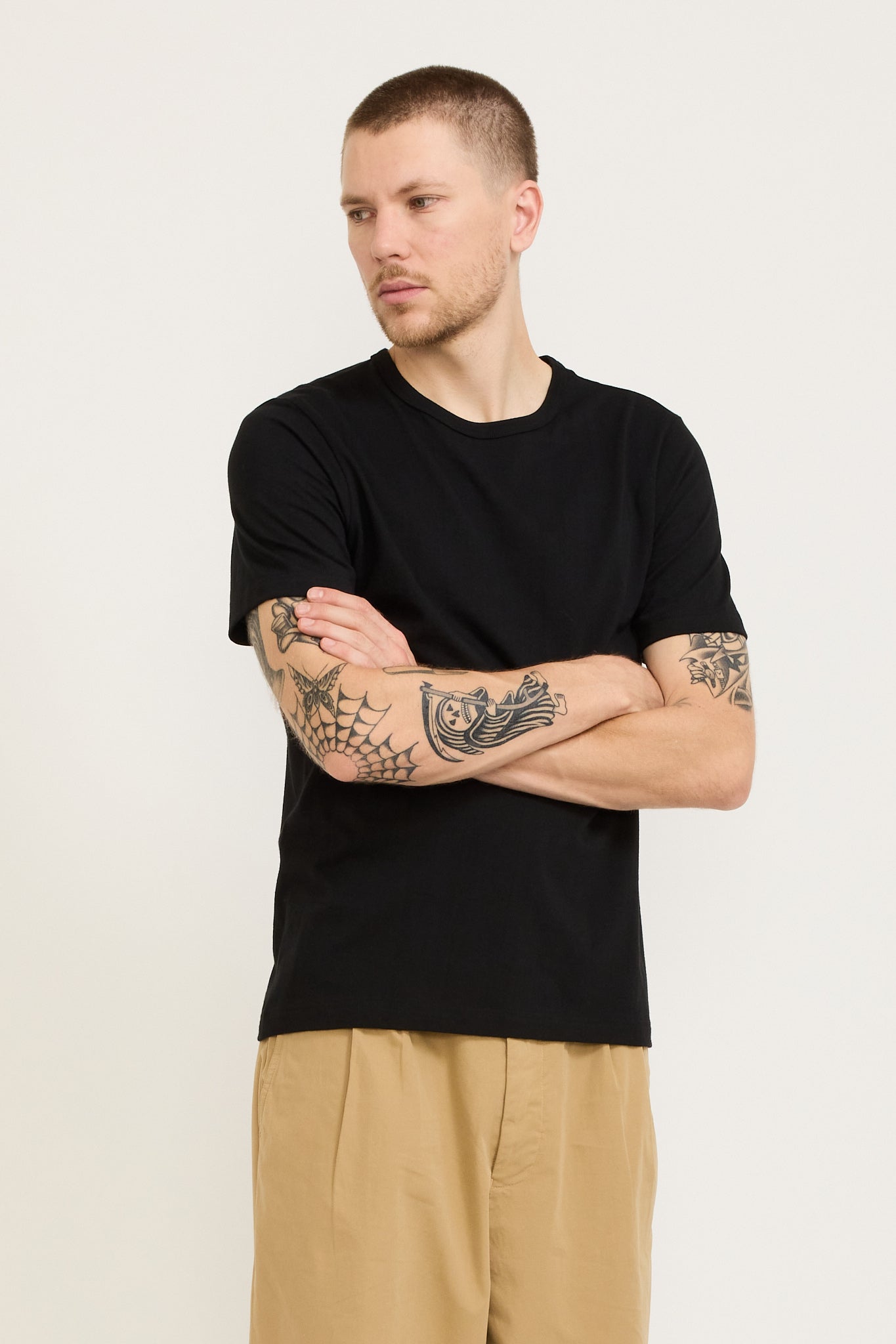 1950's Loopwheeled Classic Fit T-Shirt Deep Black