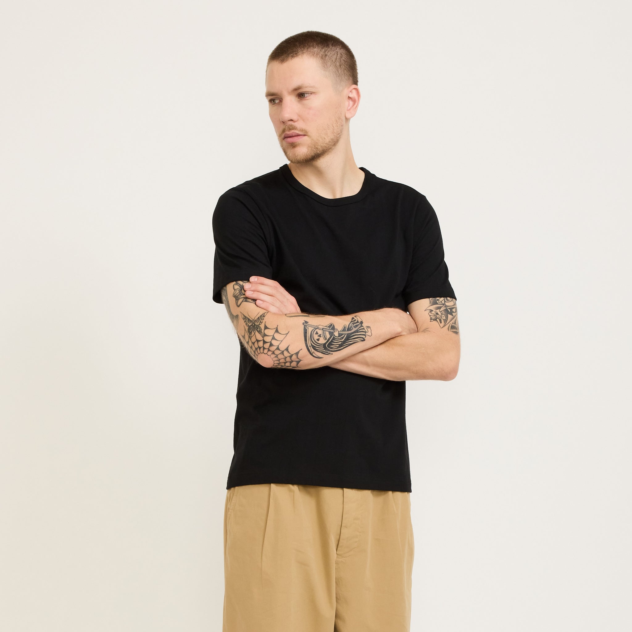 1950's Loopwheeled Classic Fit T-Shirt Deep Black