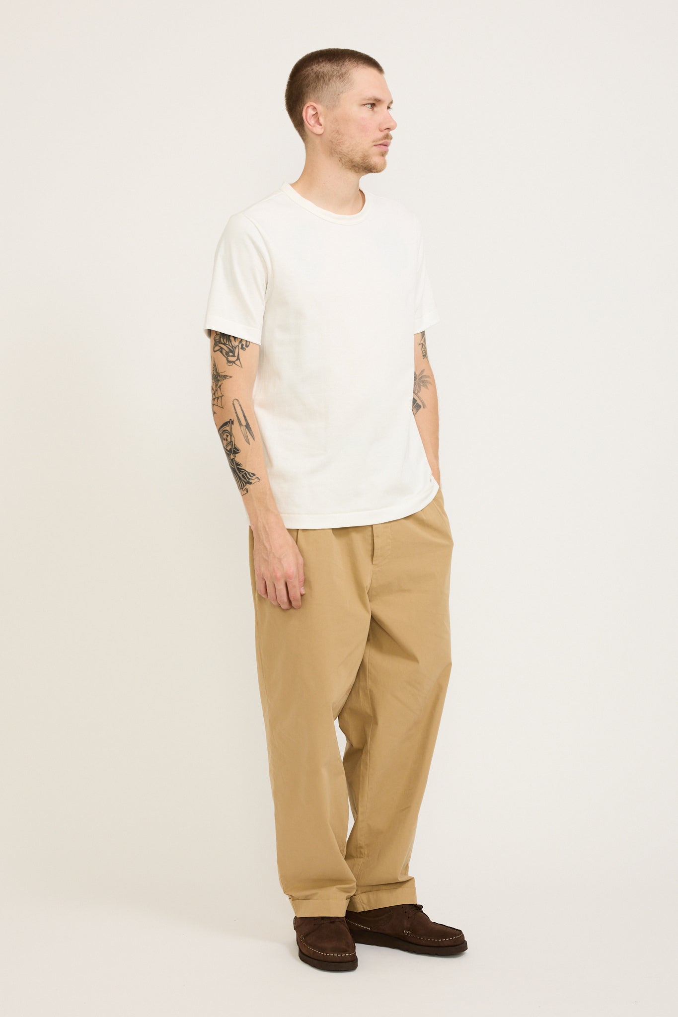 214 Loopwheeled Relaxed Fit T-Shirt White