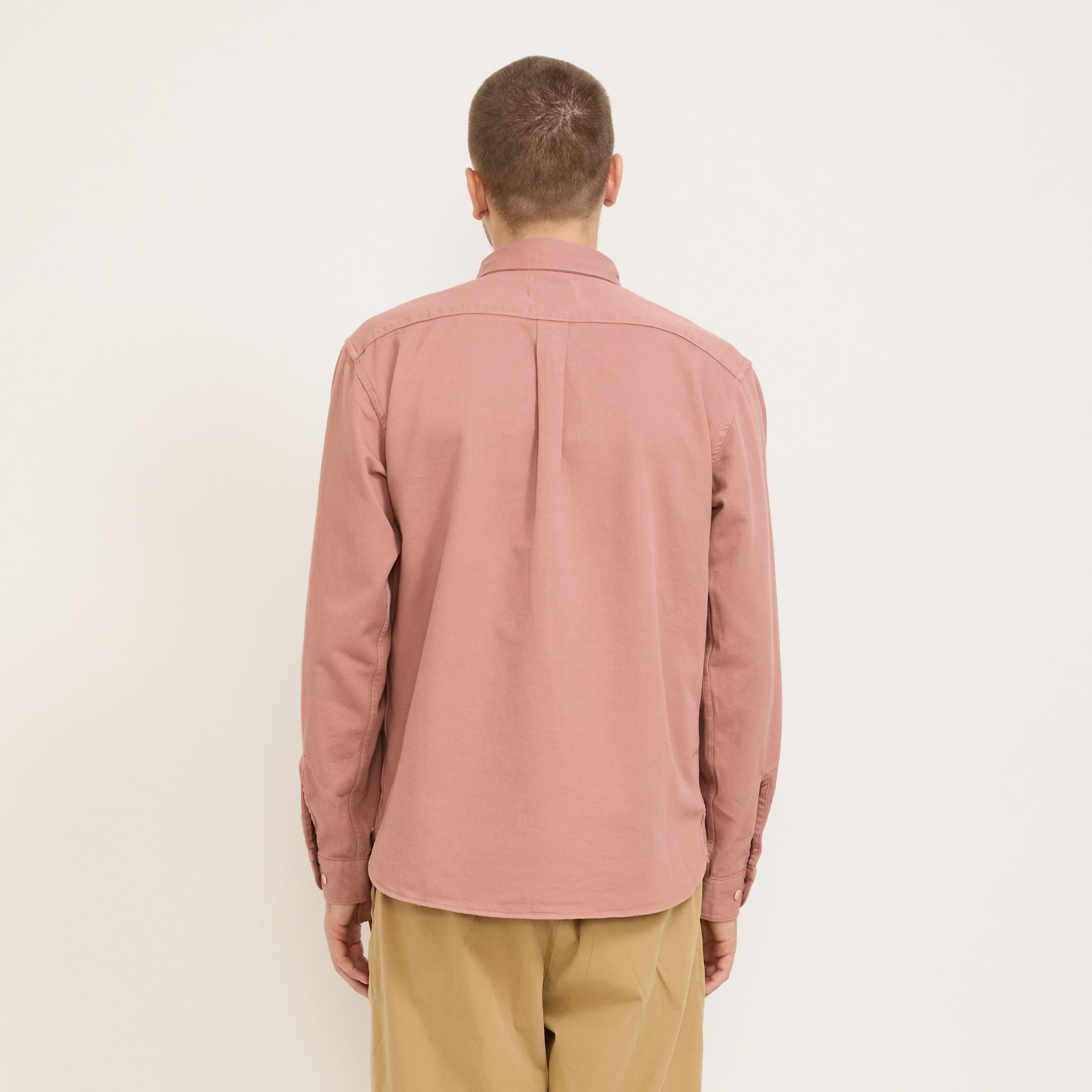 Merz B Schwanen | GOOD BASICS | Organic Cotton Broken Twill Shirt Rosewood | Maplestore
