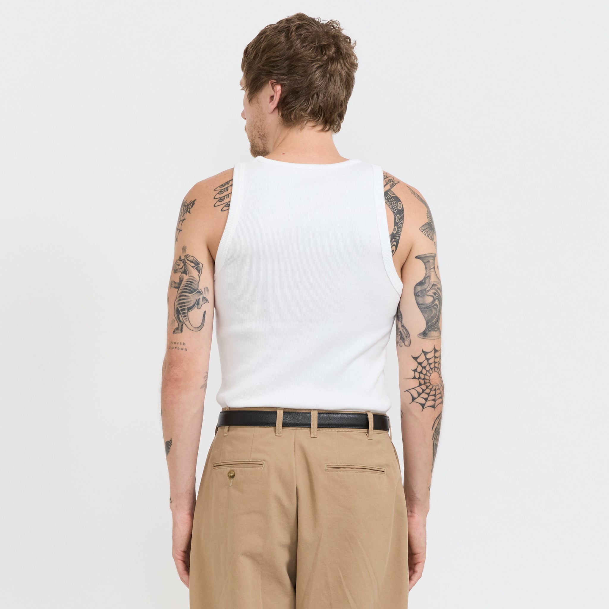 Iconic Ribbed Cotton Tank Top White