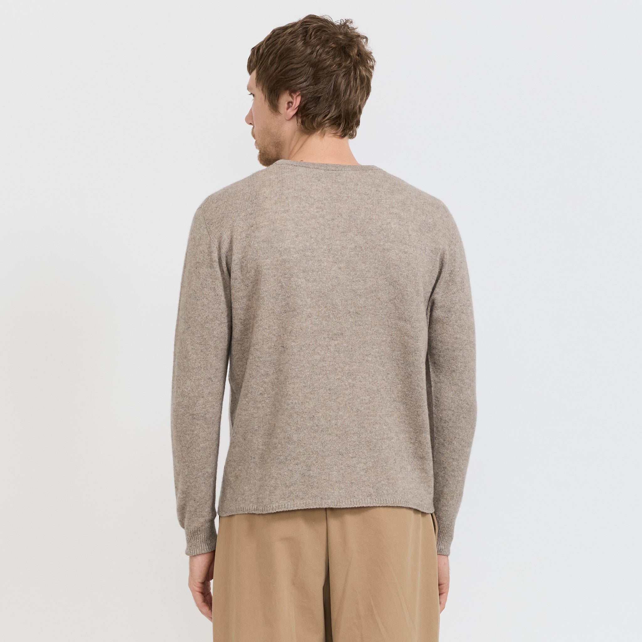 Merz B Schwanen | Lightweight Merino Wool Cashmere Silk Sweater Faded Grain | Maplestore