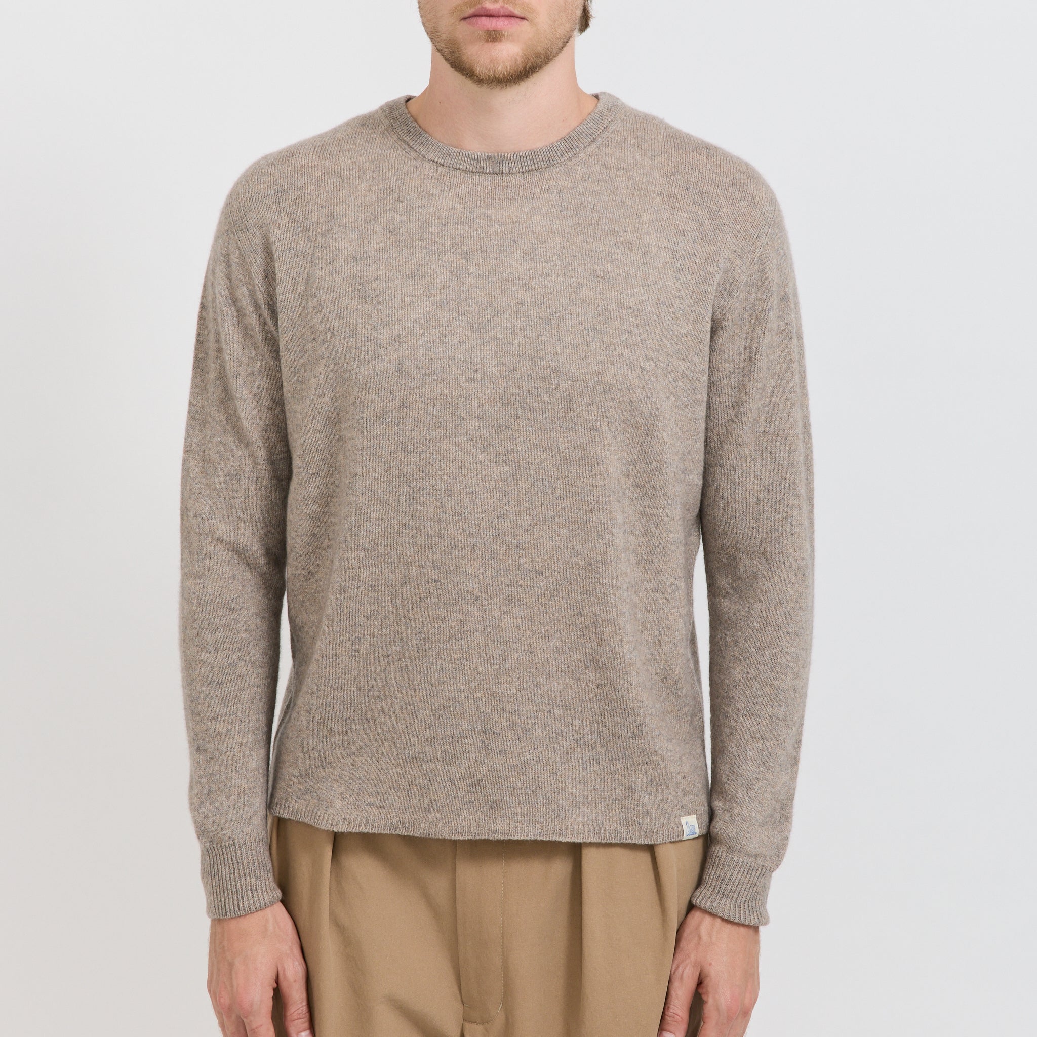 Merz B Schwanen | Lightweight Merino Wool Cashmere Silk Sweater Faded Grain | Maplestore