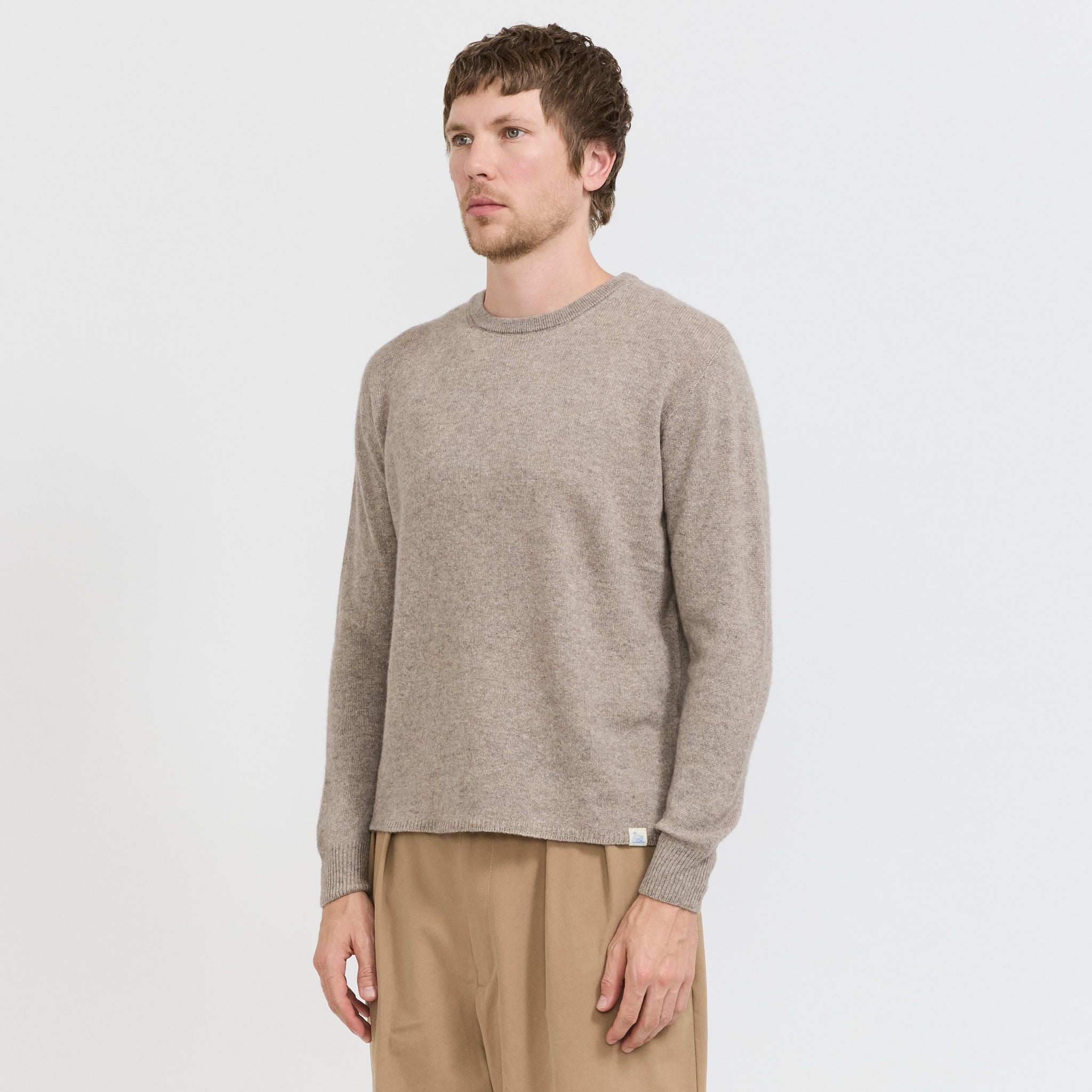 Merz B Schwanen | Lightweight Merino Wool Cashmere Silk Sweater Faded Grain | Maplestore