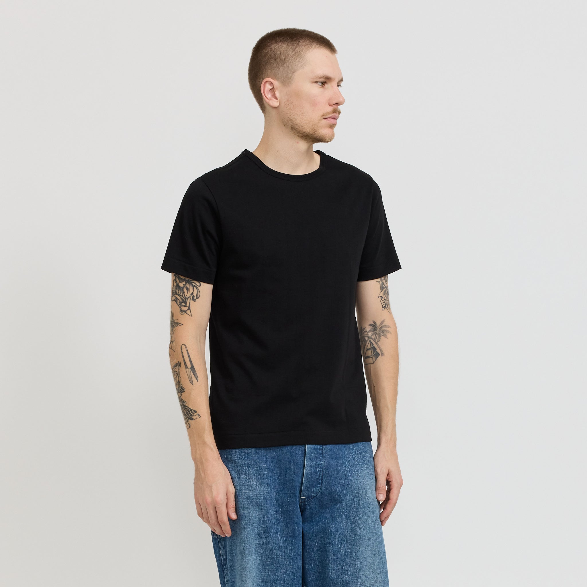 215 Loopwheeled Classic Fit T-Shirt Deep Black