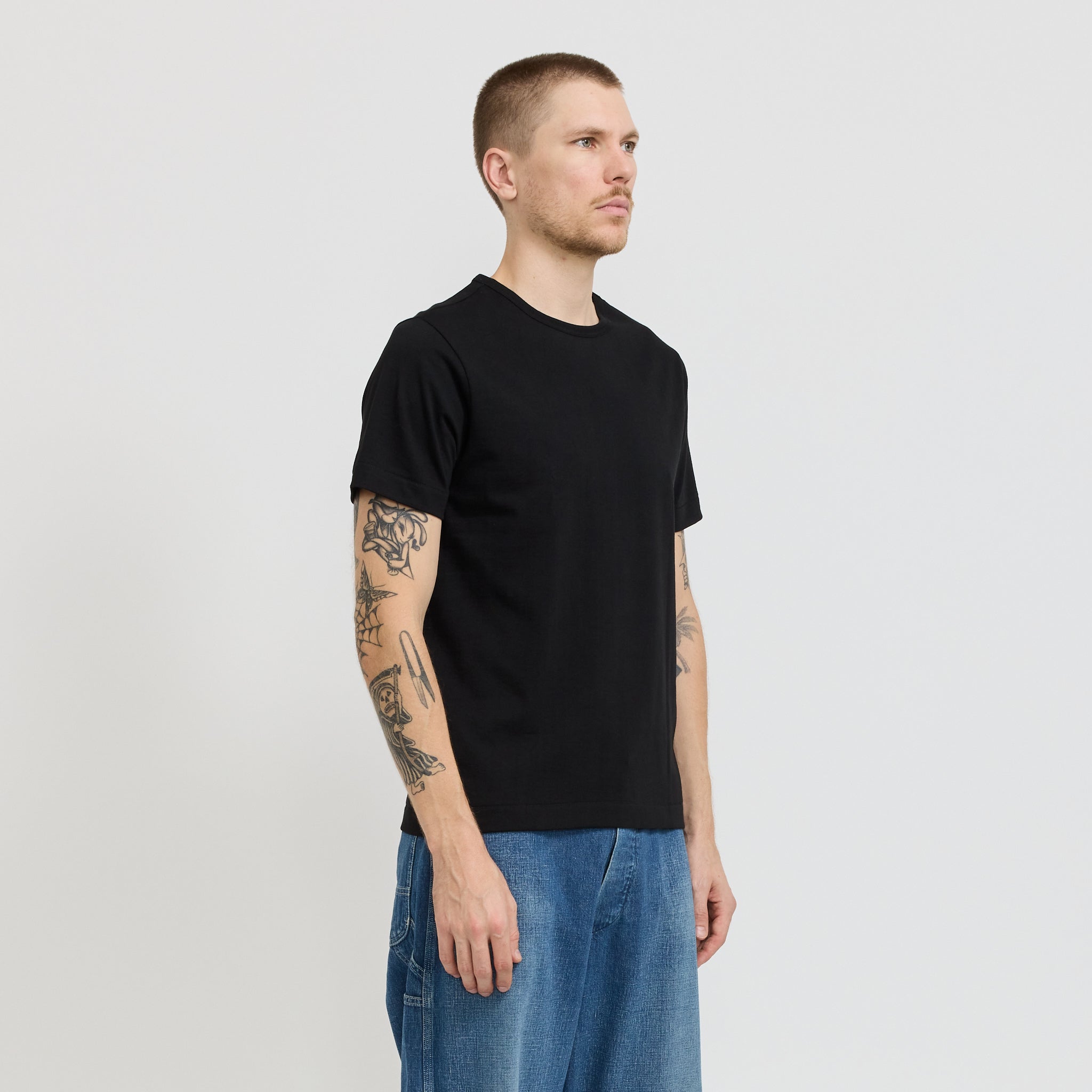 215 Loopwheeled Classic Fit T-Shirt Deep Black