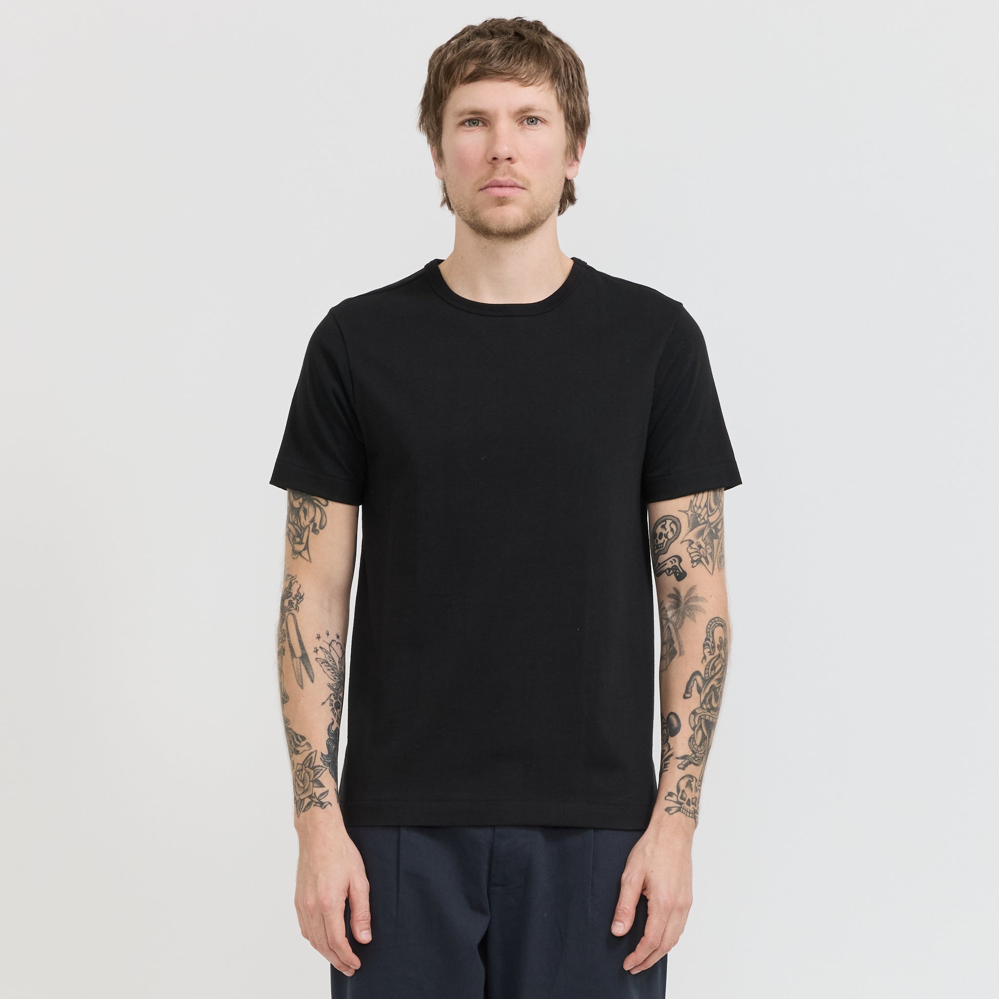 215 Loopwheeled Classic Fit T-Shirt Deep Black