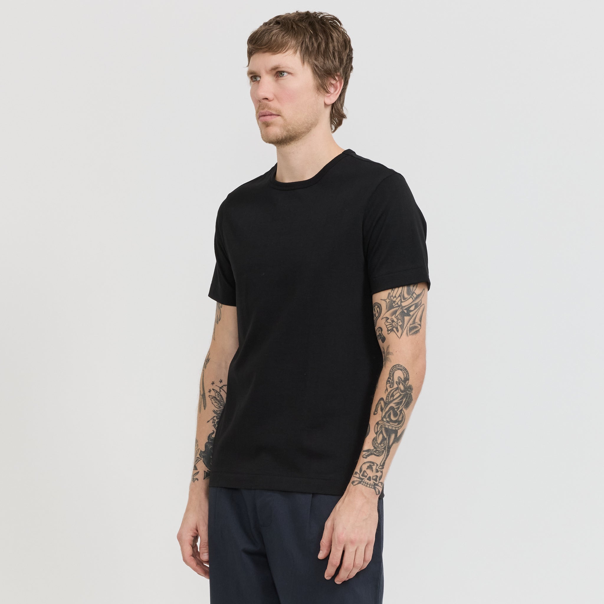 215 Loopwheeled Classic Fit T-Shirt Deep Black