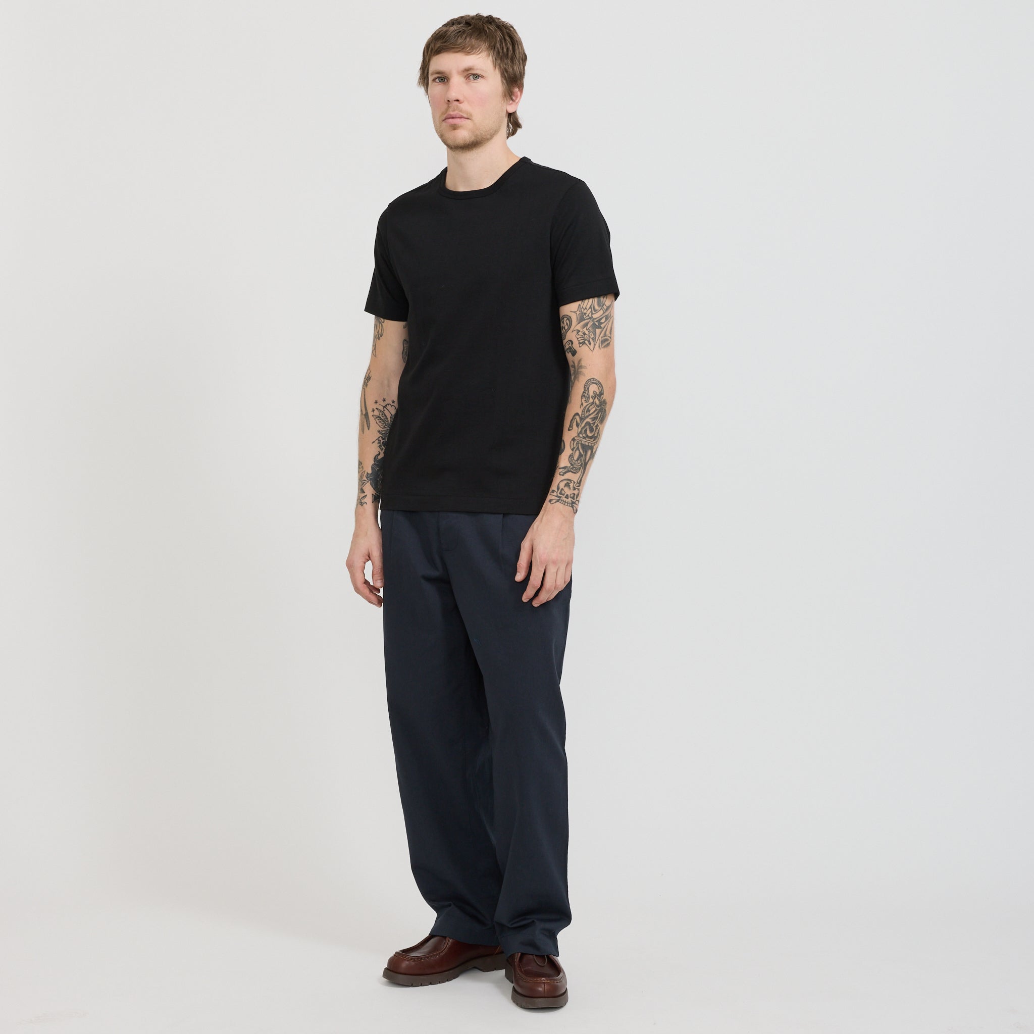 215 Loopwheeled Classic Fit T-Shirt Deep Black
