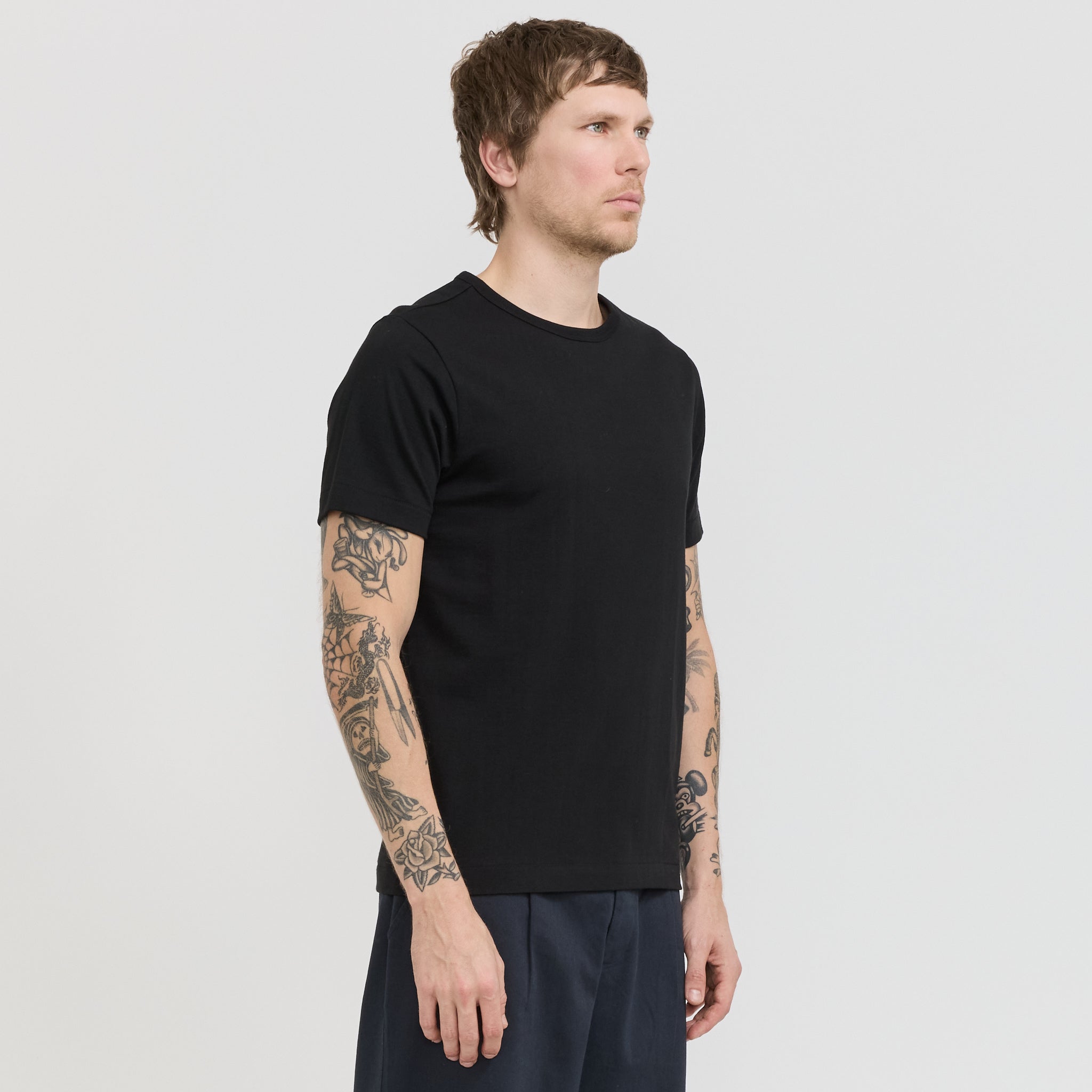 215 Loopwheeled Classic Fit T-Shirt Deep Black