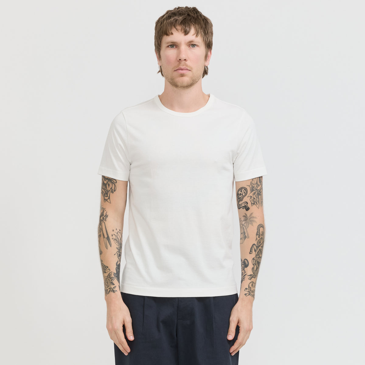 215 Loopwheeled Classic Fit T-Shirt White